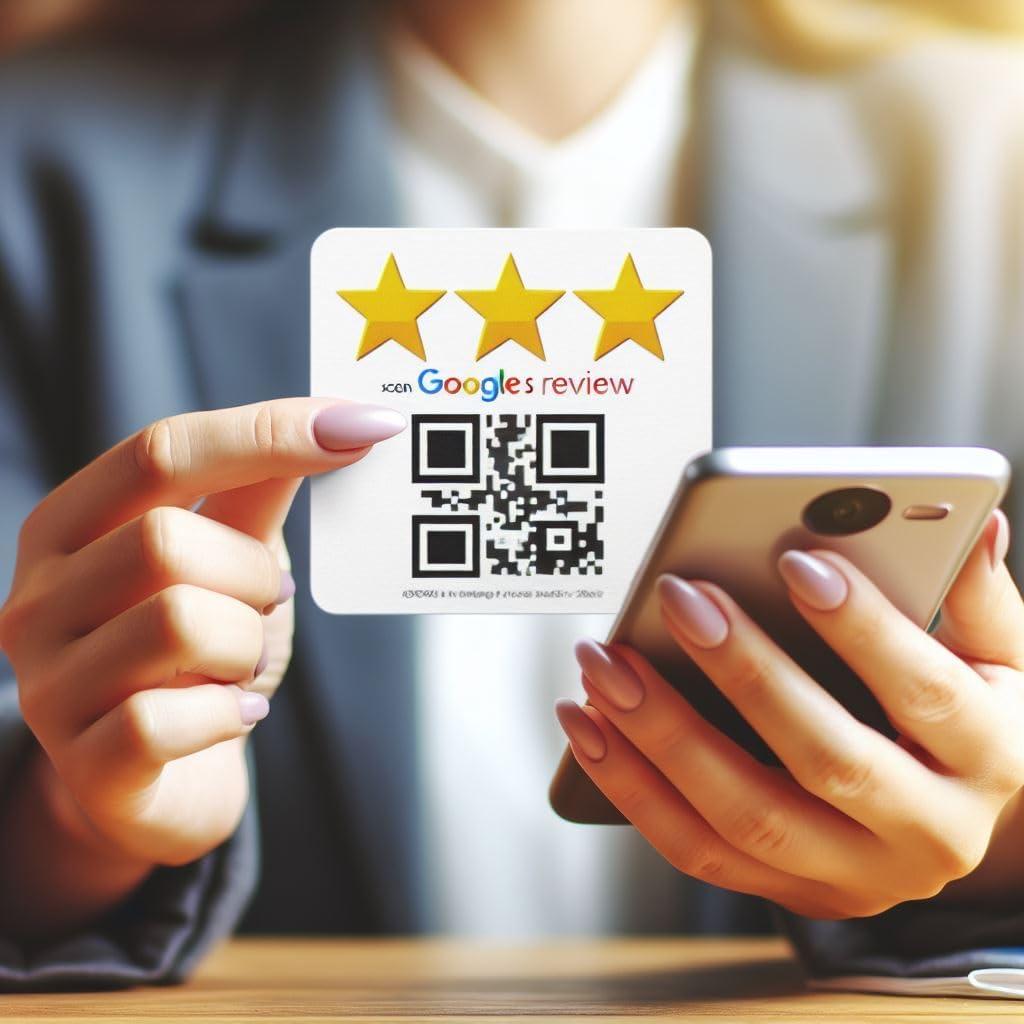 Tarjetas de Reseñas Google ScanAndBuyWall - Paquete de 4