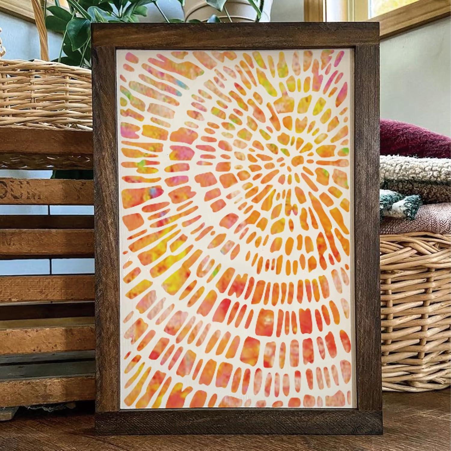 8 Plantillas de Textura Geométrica Boqon para Pintura DIY