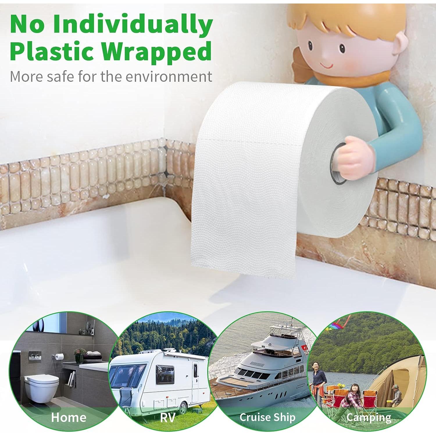 Papel Higiénico Biodegradable Grentay 9 Rollos 500 Hojas 3 Capas