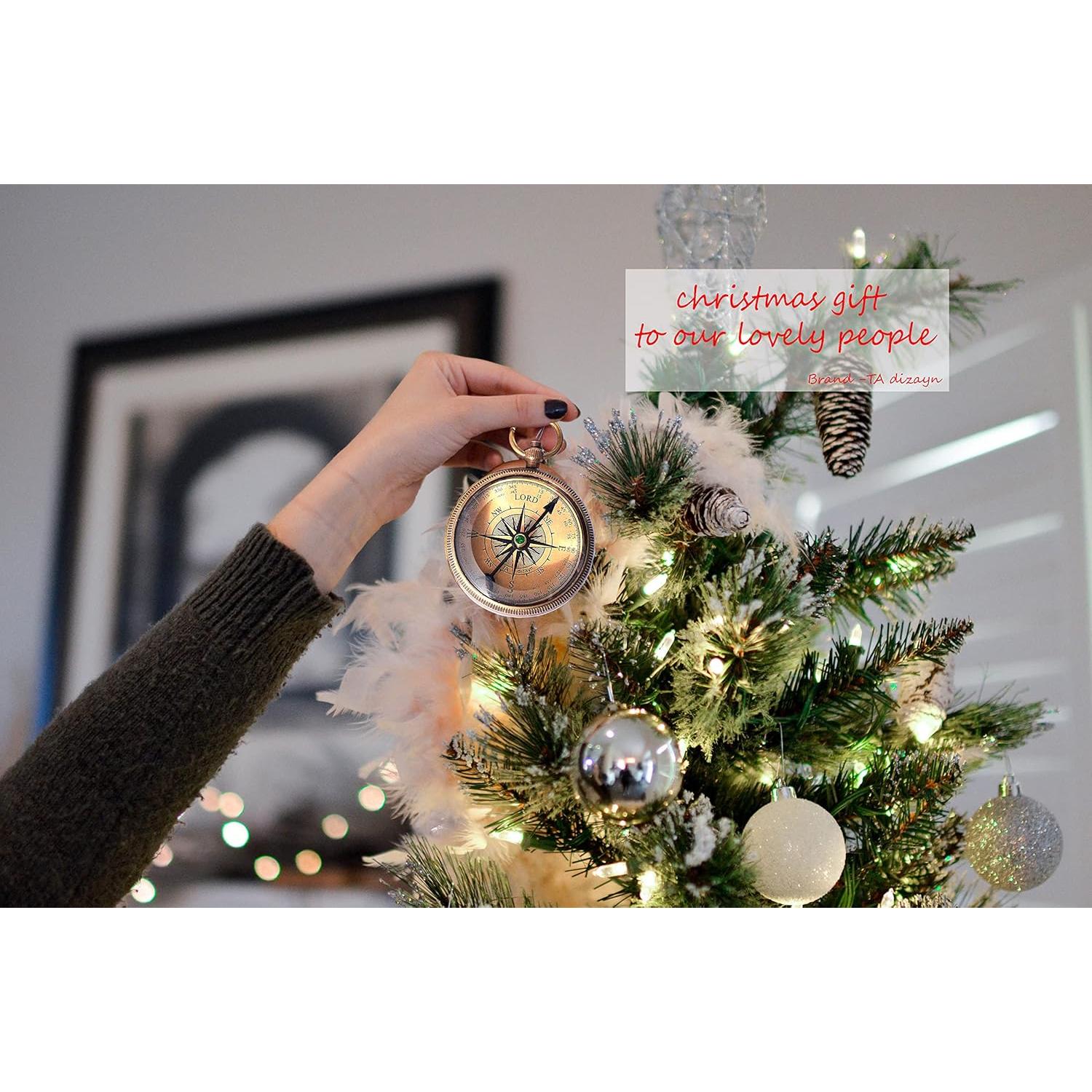 Brújula de Latón Antiguo TA dizayn con Proverbios 3:5-6