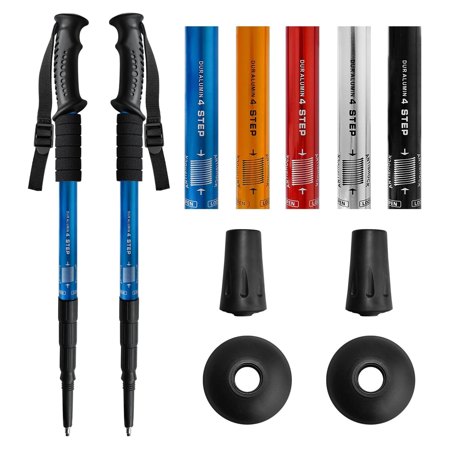 Bastones de Senderismo Ynaize 2 Pack Aluminio Ligeros Ajustables