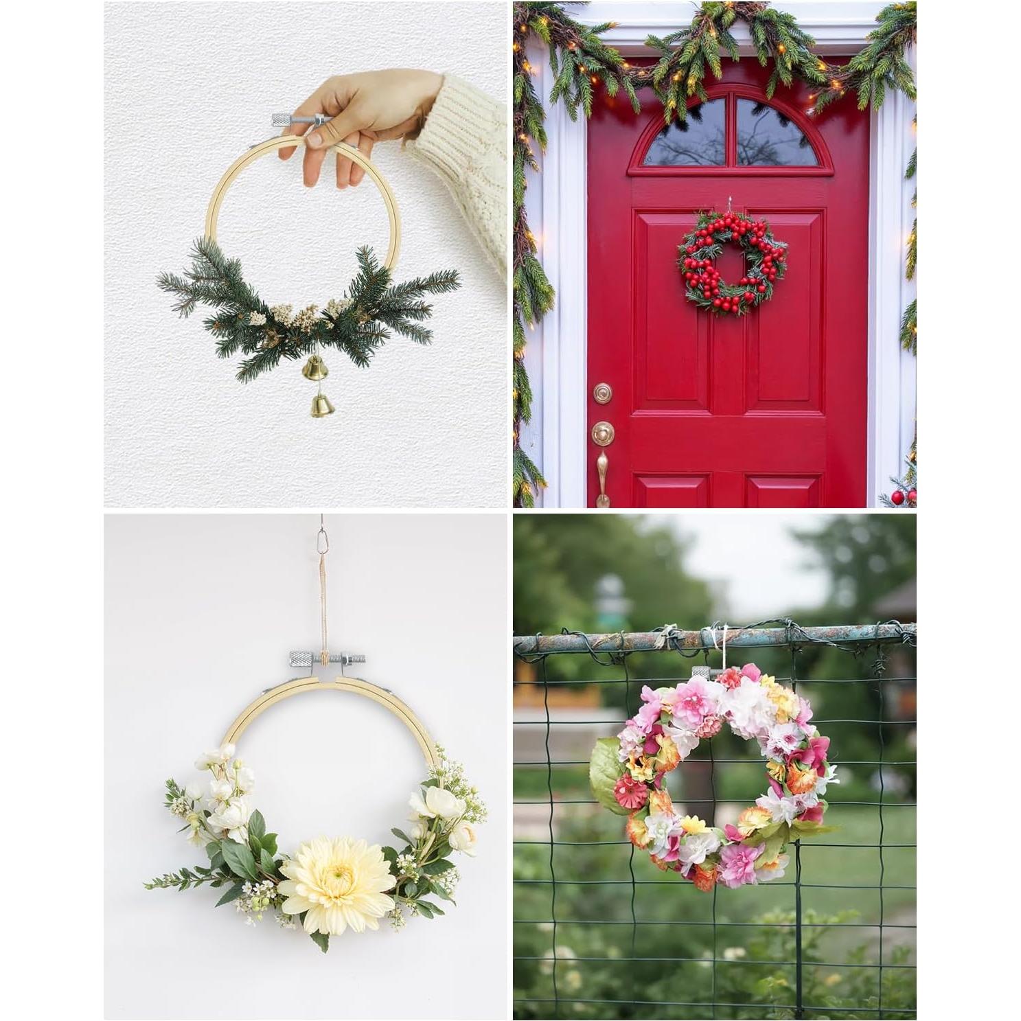 Aros de Bordado TINDTOP 8 Piezas 26 cm de Bambú