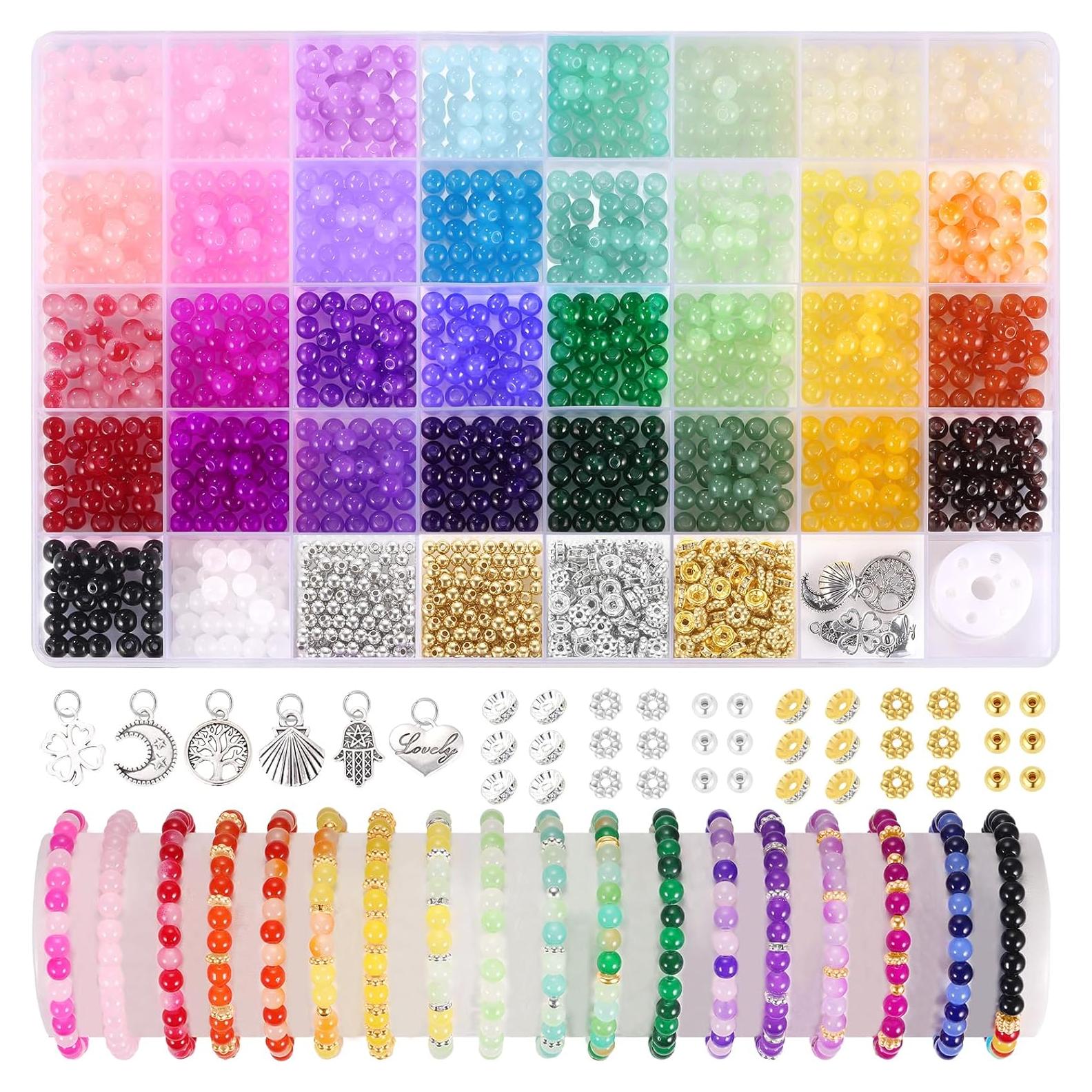 1368 Perlas de Vidrio 6mm Funtopia para Joyería y Manualidades