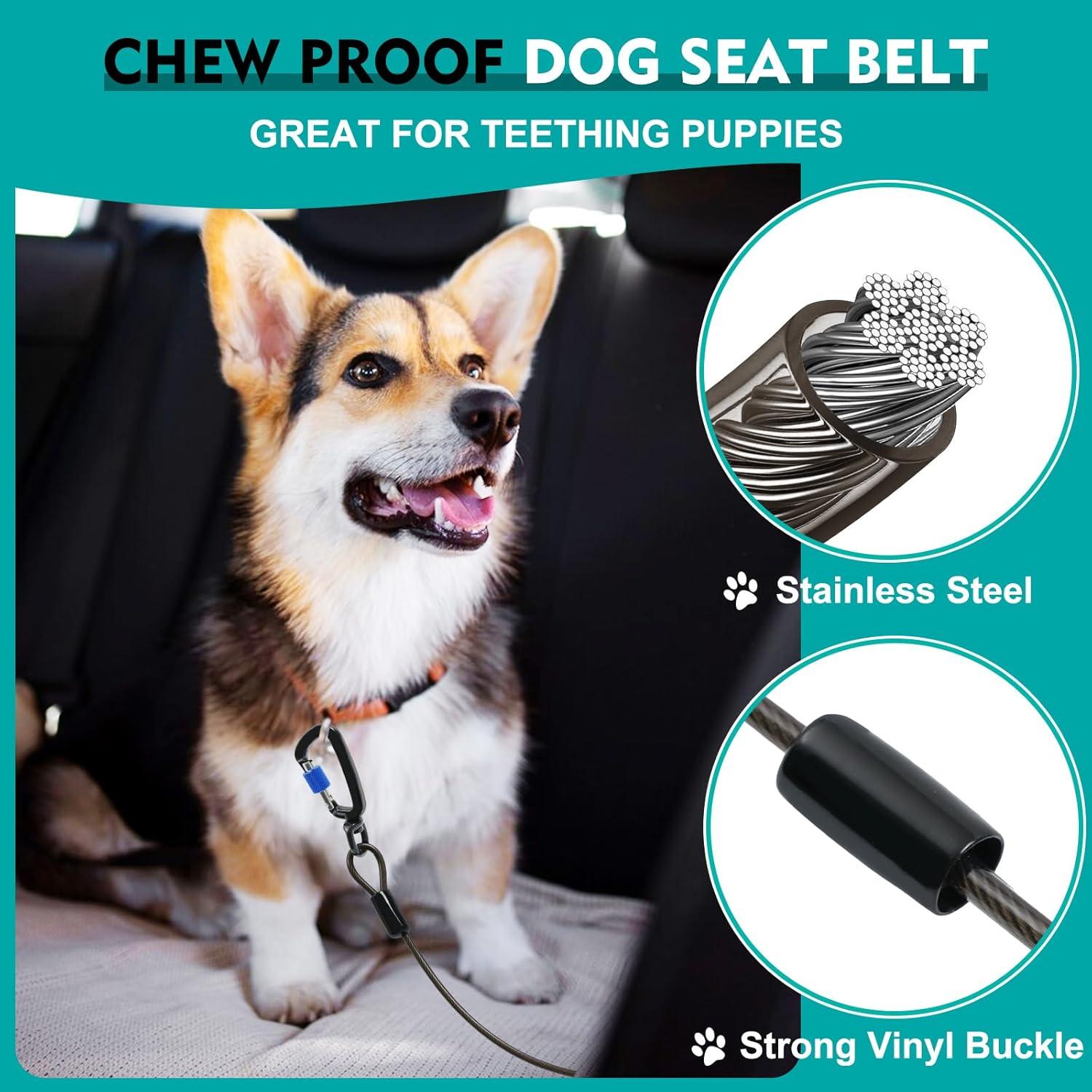 Cinturón de Seguridad para Perros Libbipaw 61 cm a Prueba de Mordeduras