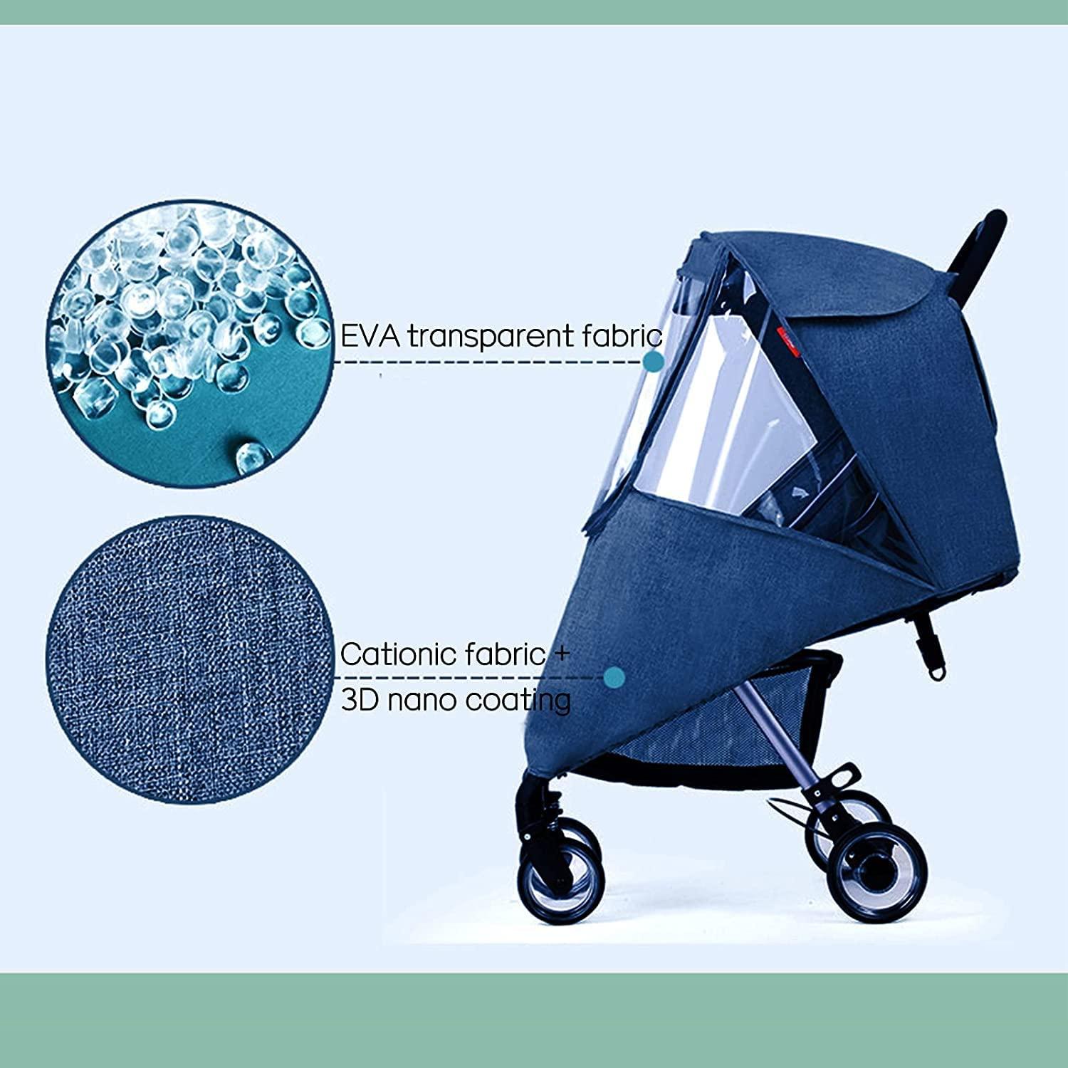 Cubierta de Lluvia Universal para Cochecito YU-YI Azul Impermeable