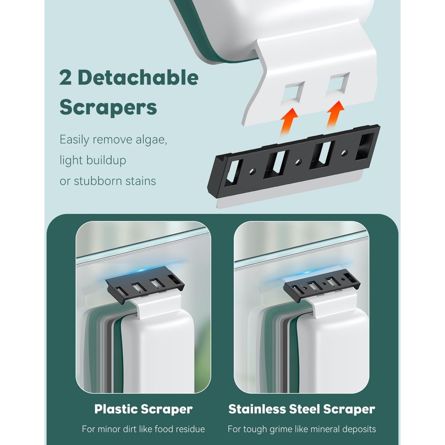 Limpiador Magnético de Acuario Pawfly con 2 Raspadores 6.35mm