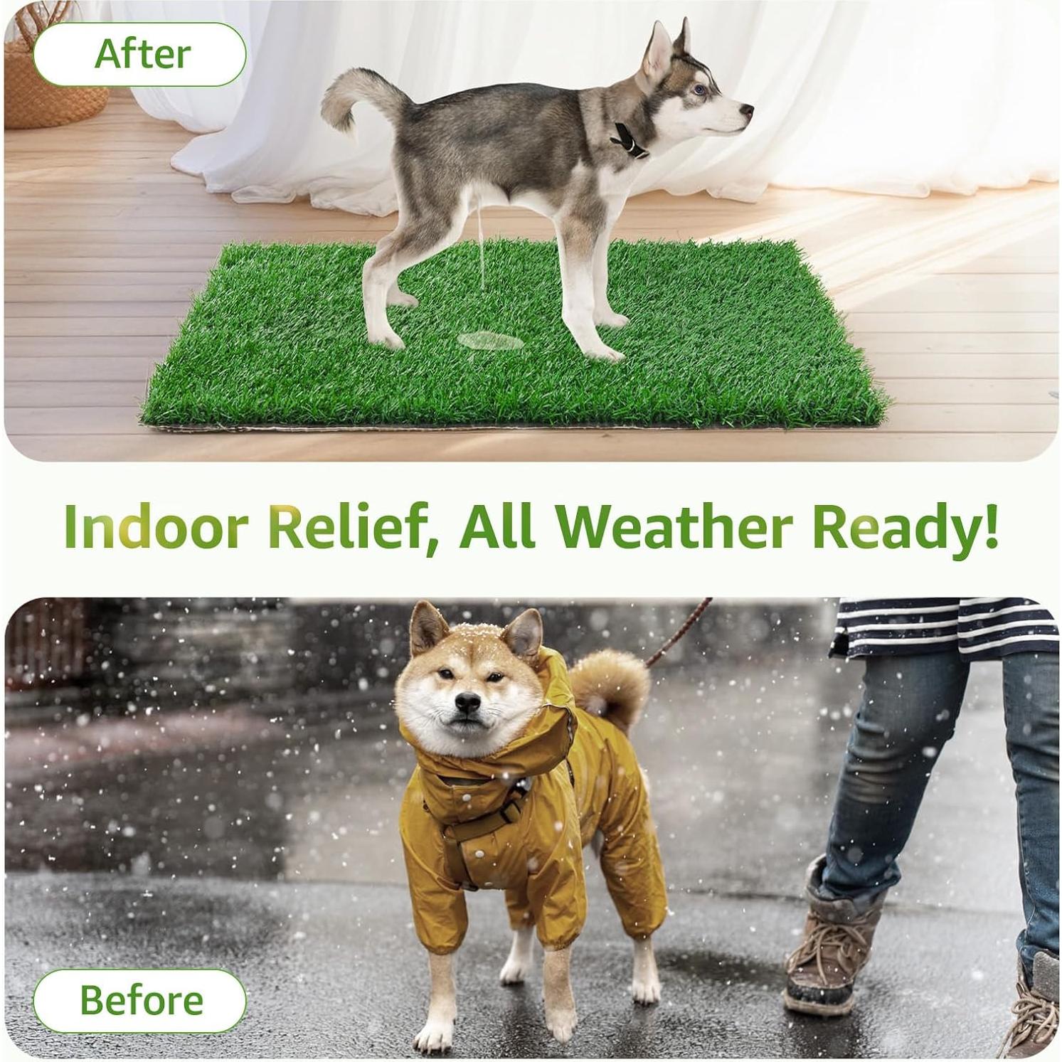 Almohadillas de Césped Artificial LOOBANI 35.56x45.72 cm para Perros