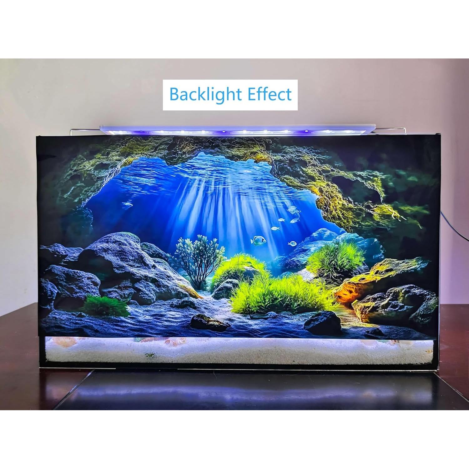 Fondo de Acuario Cueva Submarina CHEN 60x30cm PVC