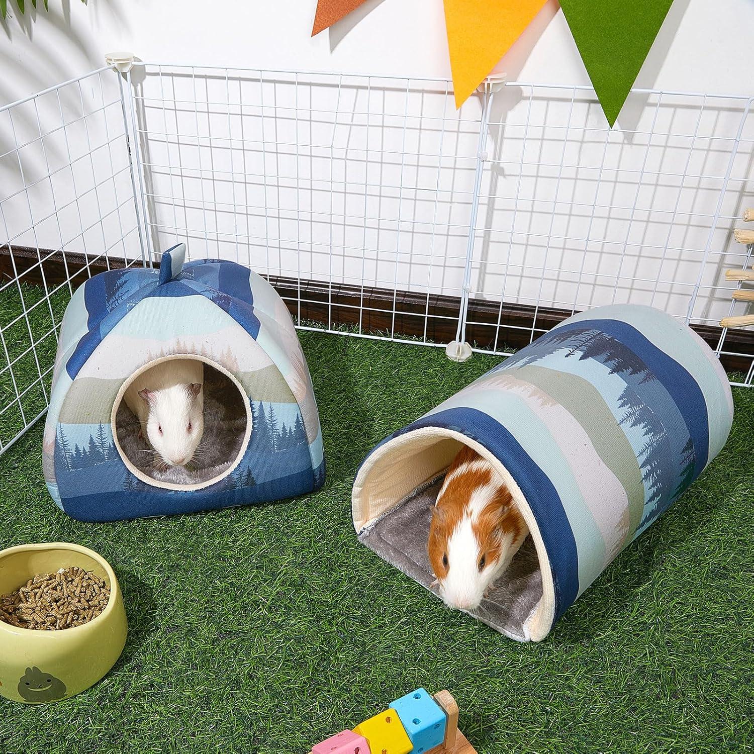 Escondite y Túnel para Cobayas Glittme - Paquete de 2