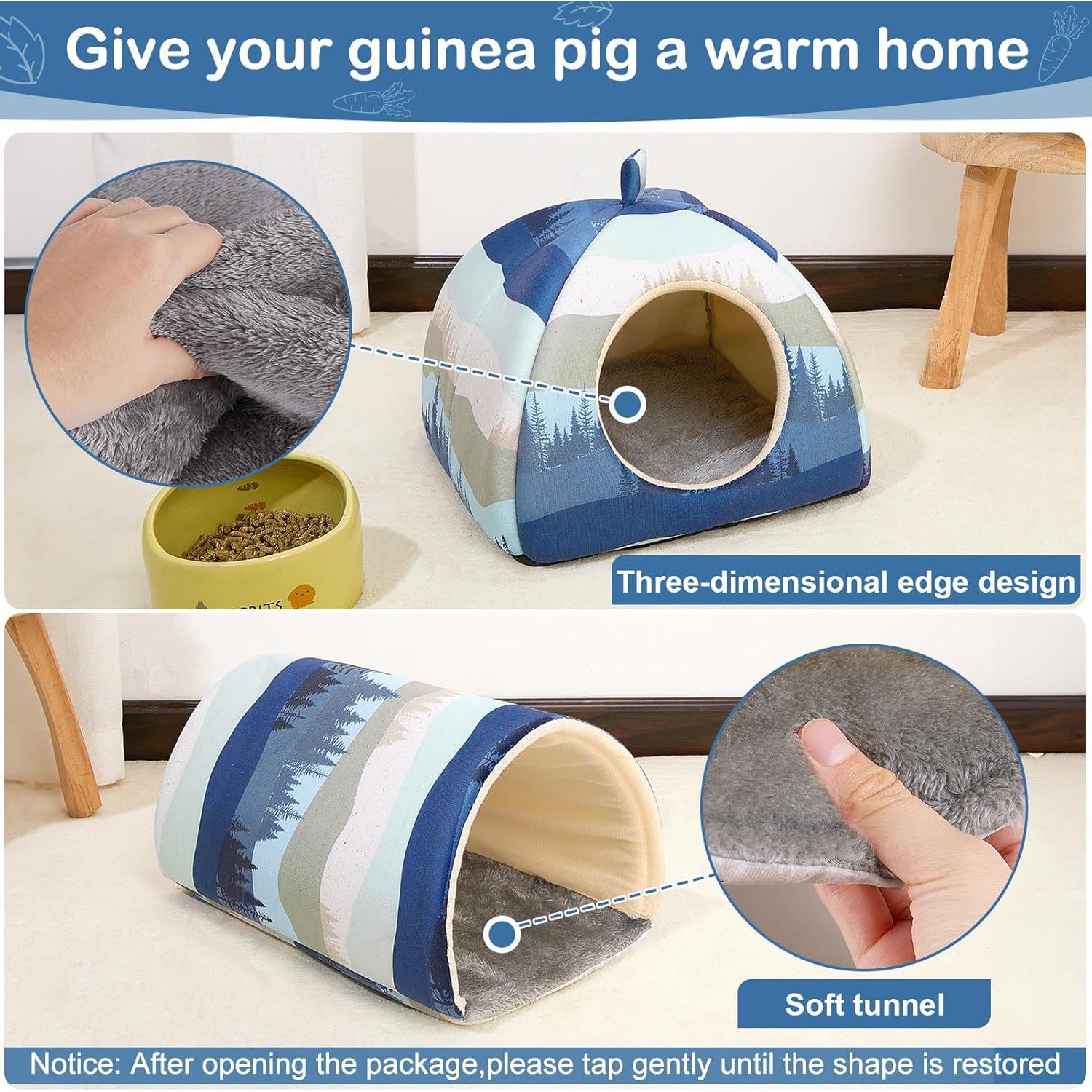 Escondite y Túnel para Cobayas Glittme - Paquete de 2