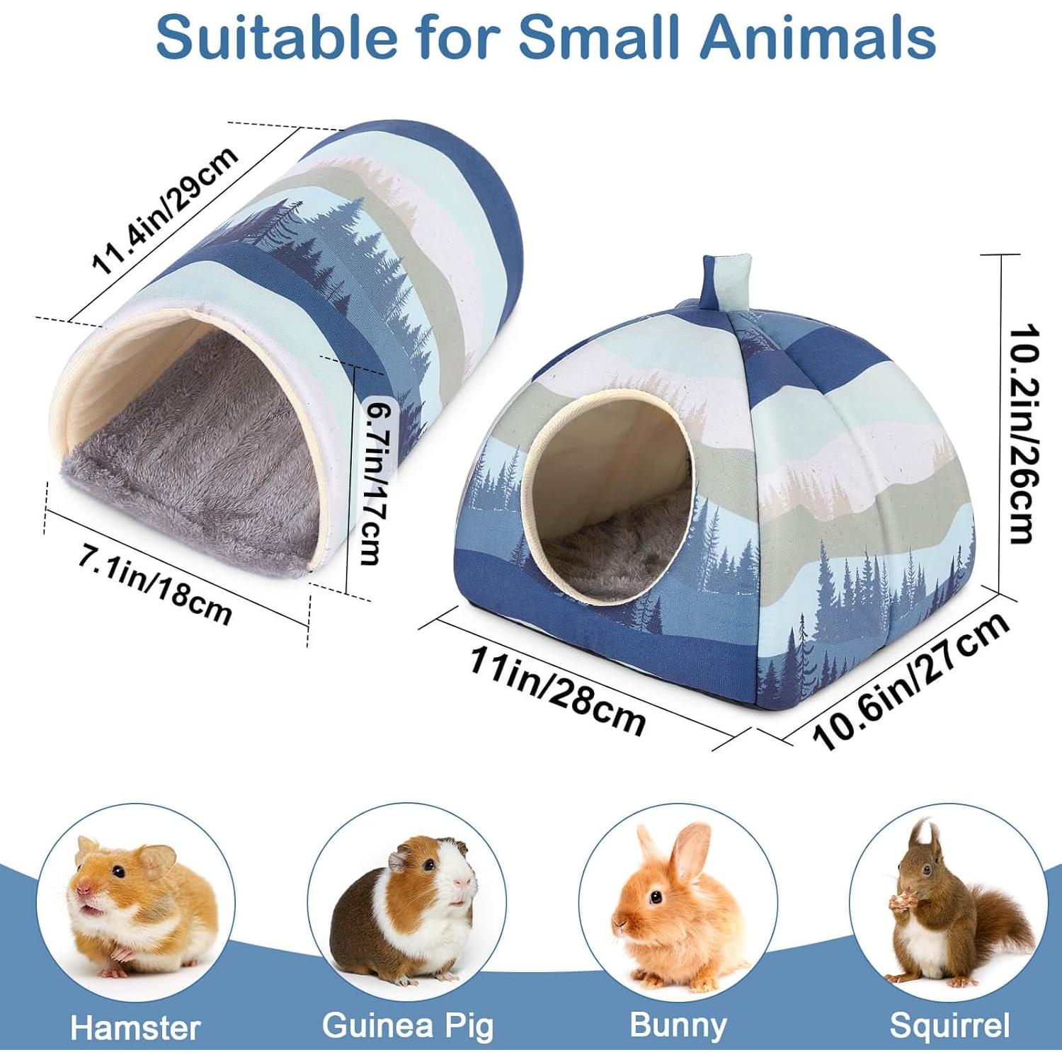 Escondite y Túnel para Cobayas Glittme - Paquete de 2