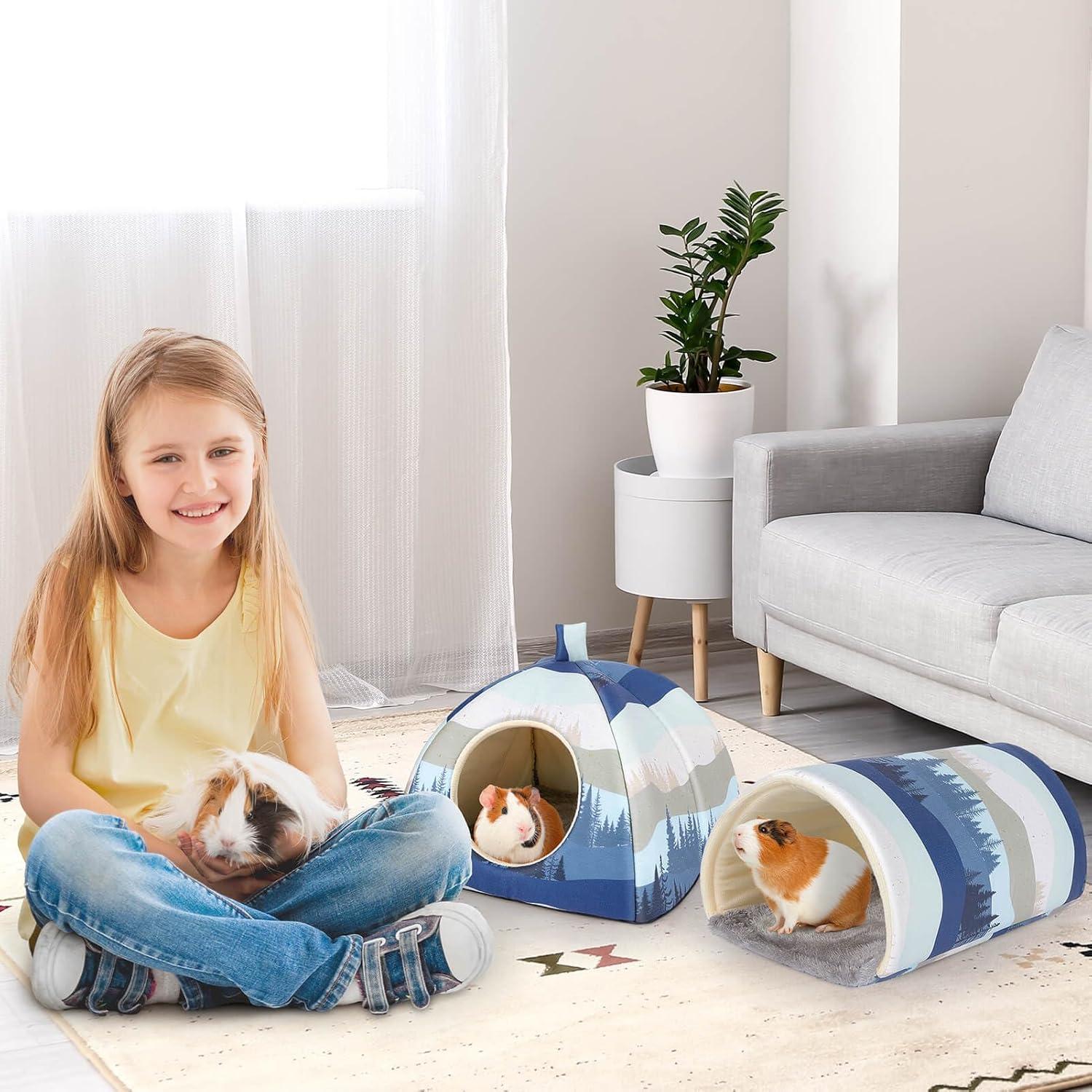 Escondite y Túnel para Cobayas Glittme - Paquete de 2