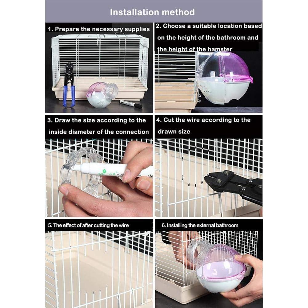 Baño para hámster Gutongyuan Azul 16x12 cm Accesorios