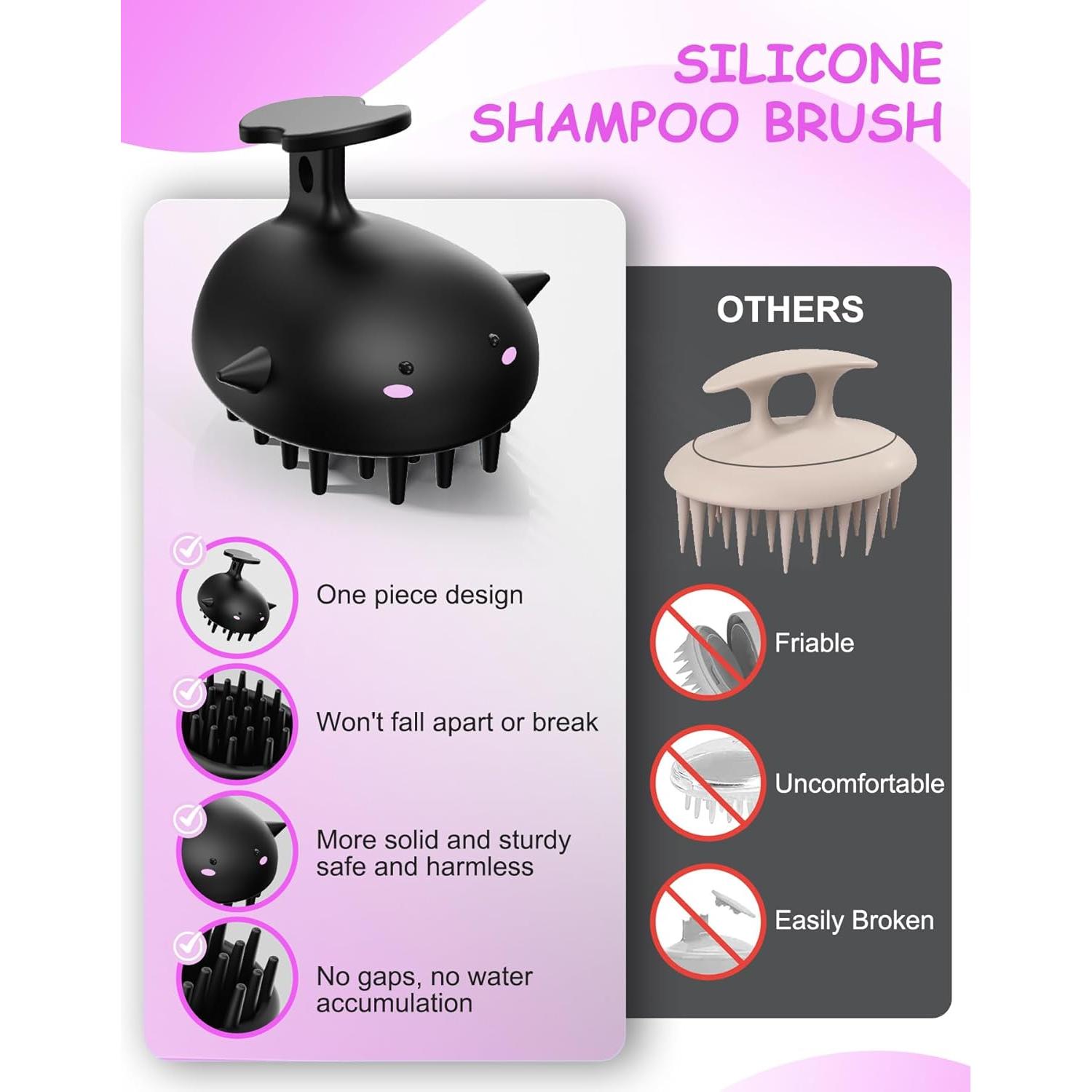 Cepillo de Champú BLAAROOM Negro para Crecimiento Cabello