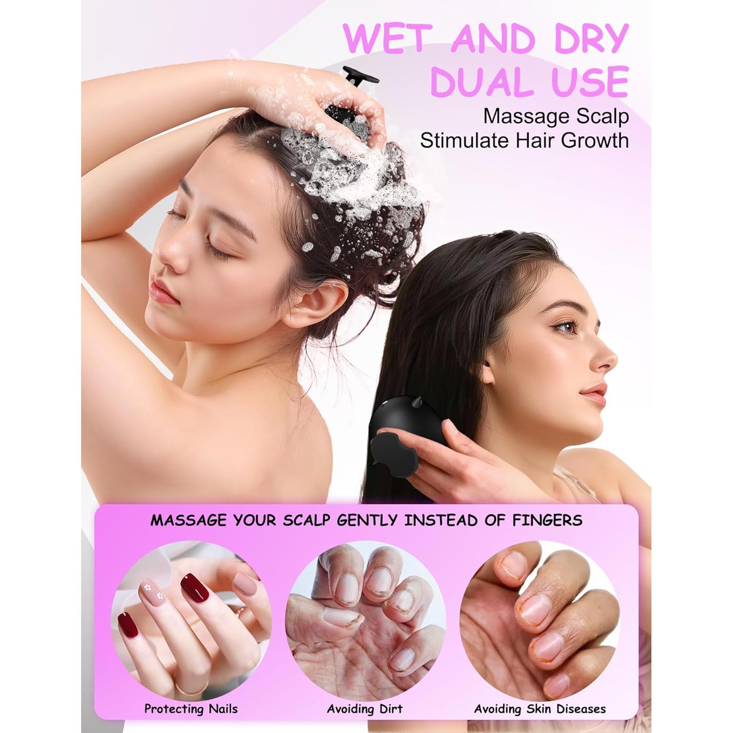 Cepillo de Champú BLAAROOM Negro para Crecimiento Cabello