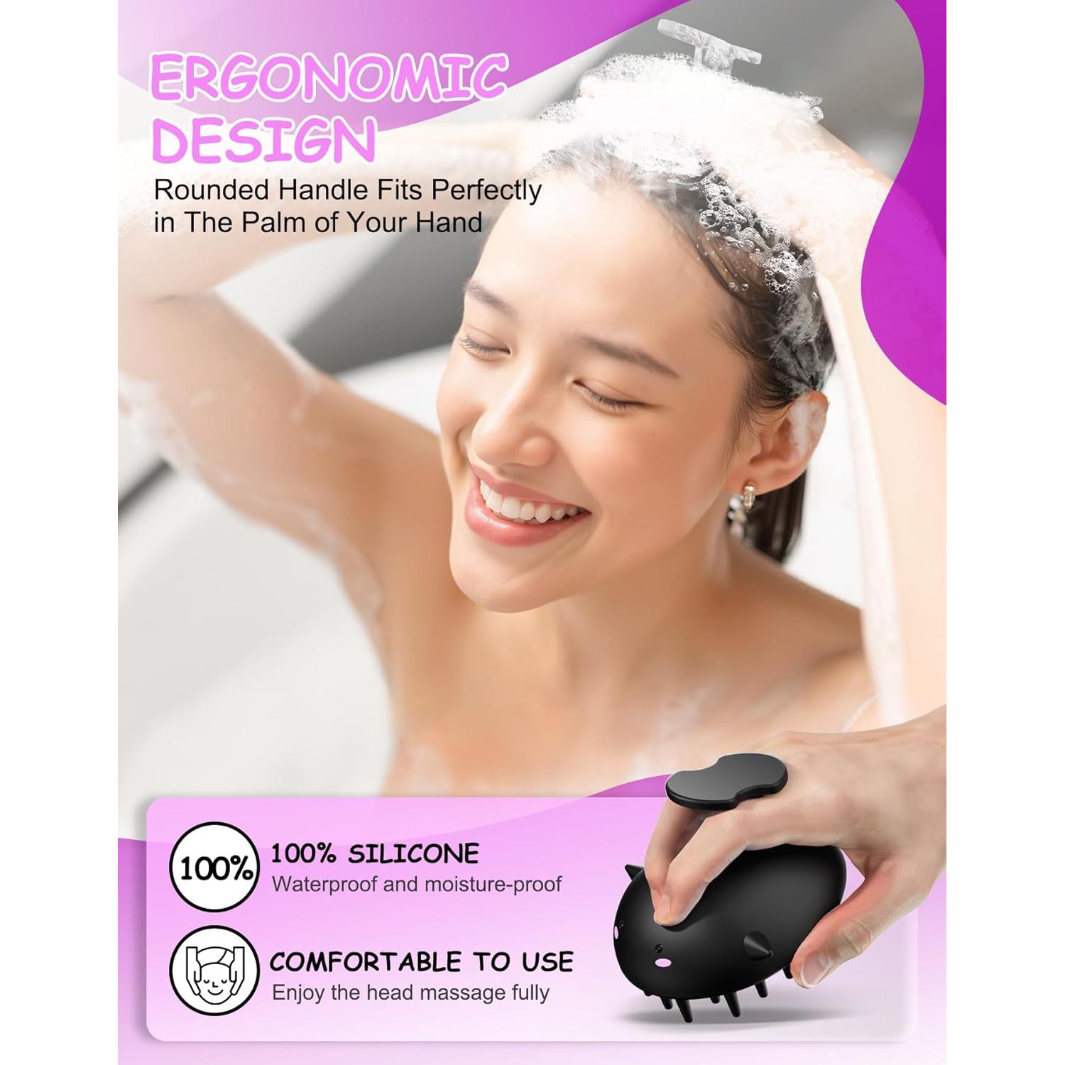 Cepillo de Champú BLAAROOM Negro para Crecimiento Cabello