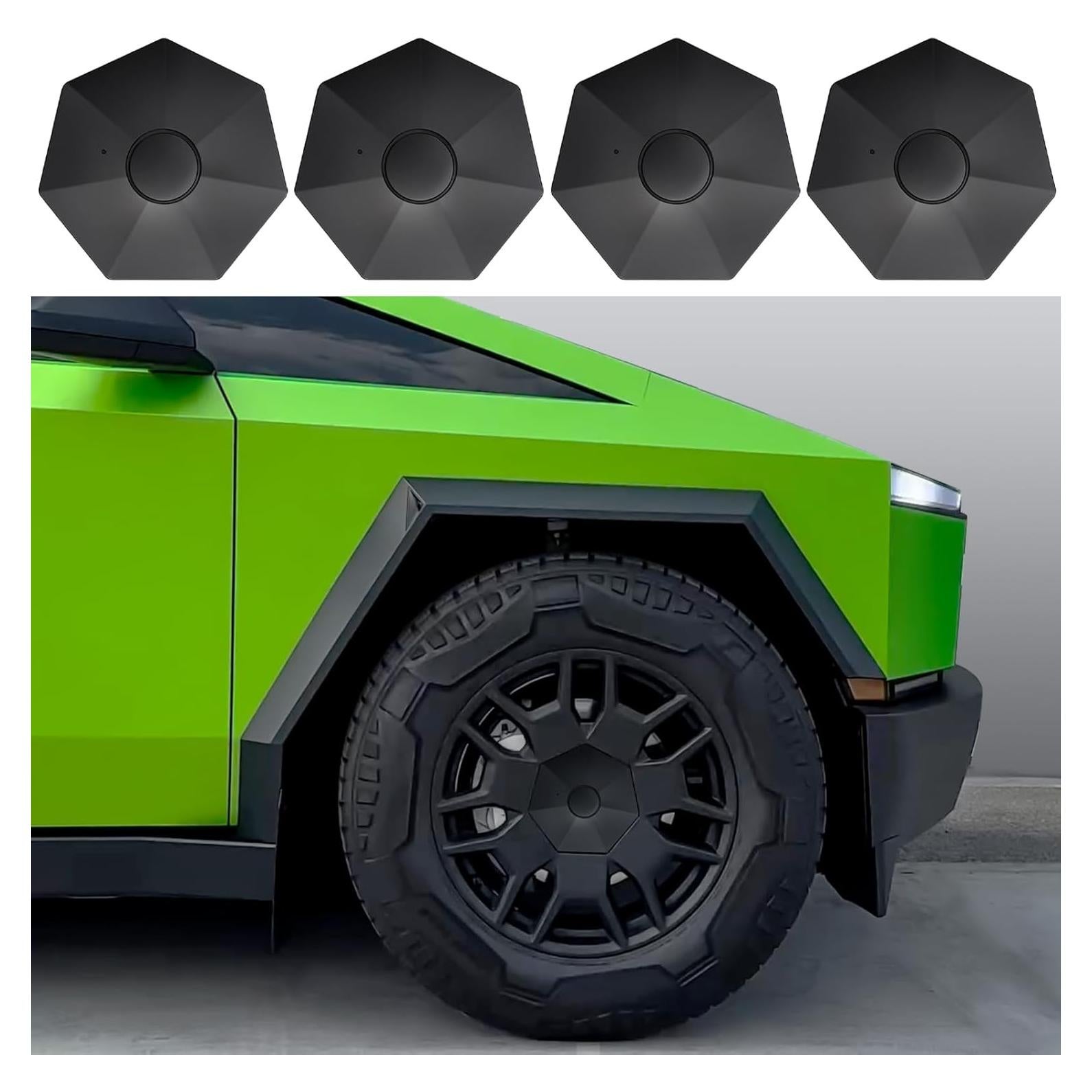 4 Tapas de Centro de Rueda YICERCARE para Tesla Cybertruck 2024