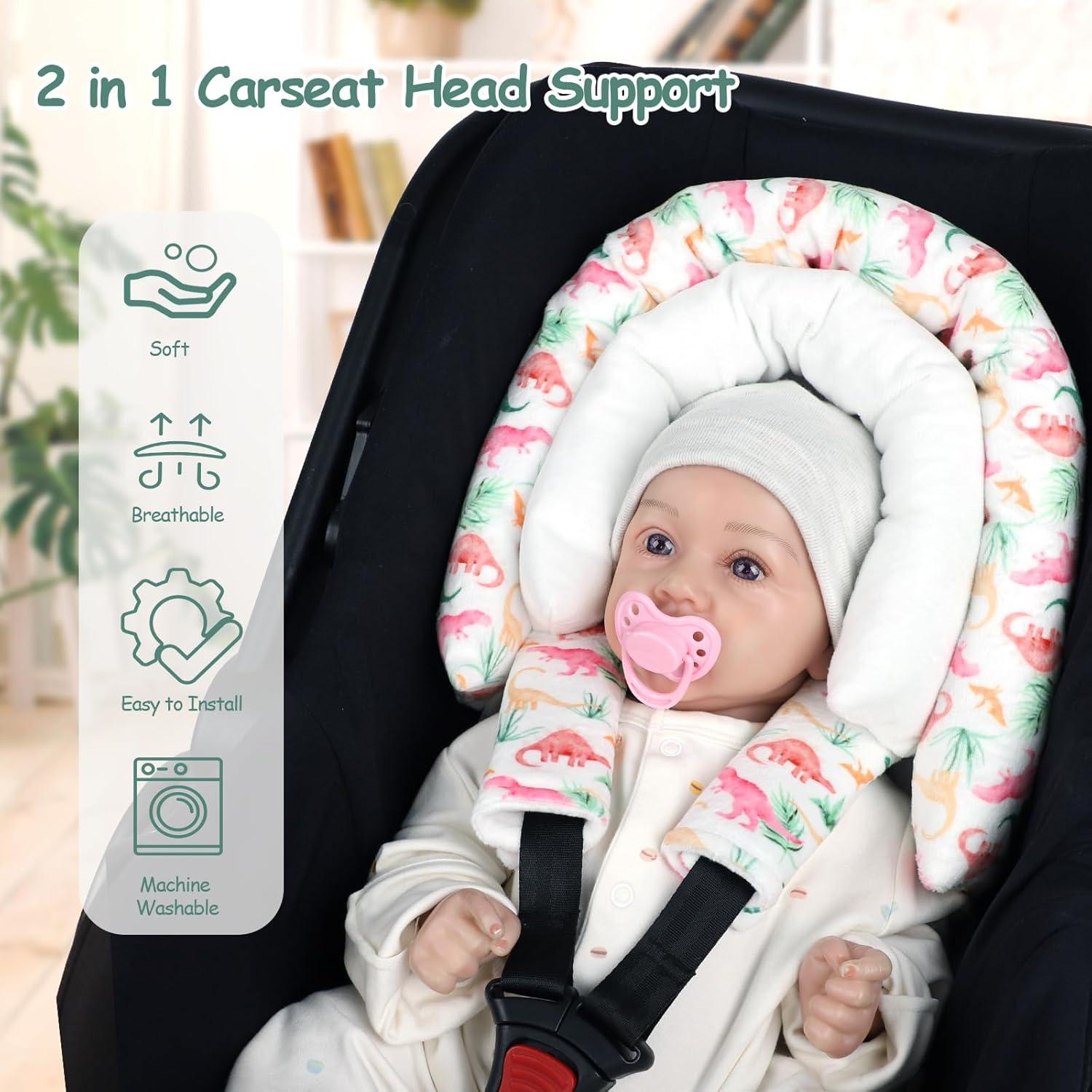 Soporte de Cabeza para Asiento de Auto Bebé SWESEN Dinosaurio