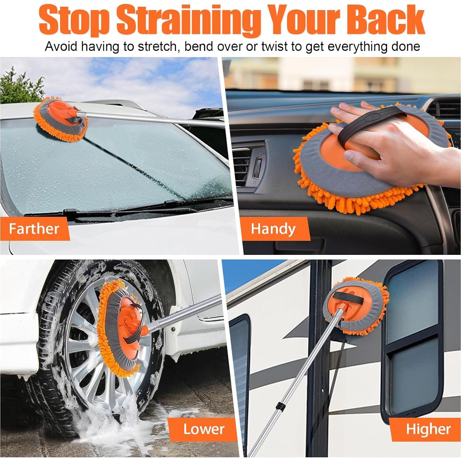 Kit de Limpieza de Autos ARTIPOLY con Poste de 3.66m