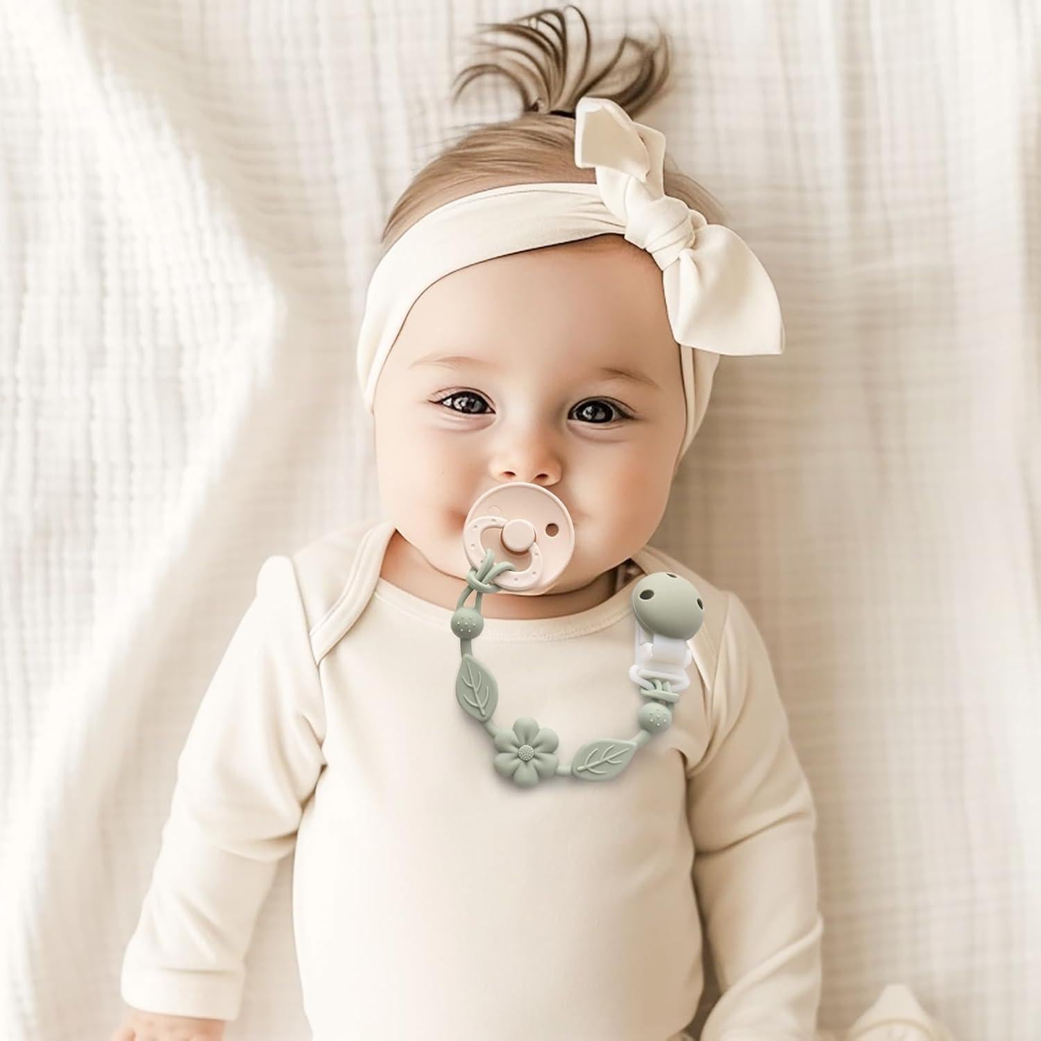 Clip de Chupete para Bebé YIVEKO Juego de 3 Piezas Silicona