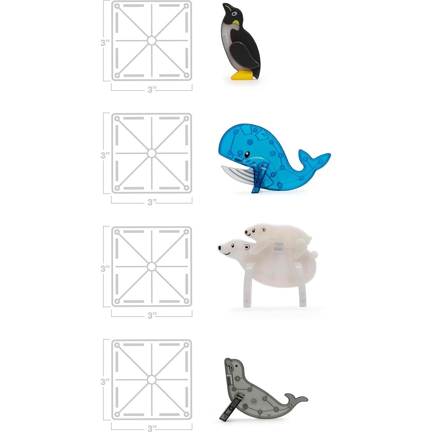 Set de Construcción Magnético MAGNA-TILES Animales Árticos 25 Piezas