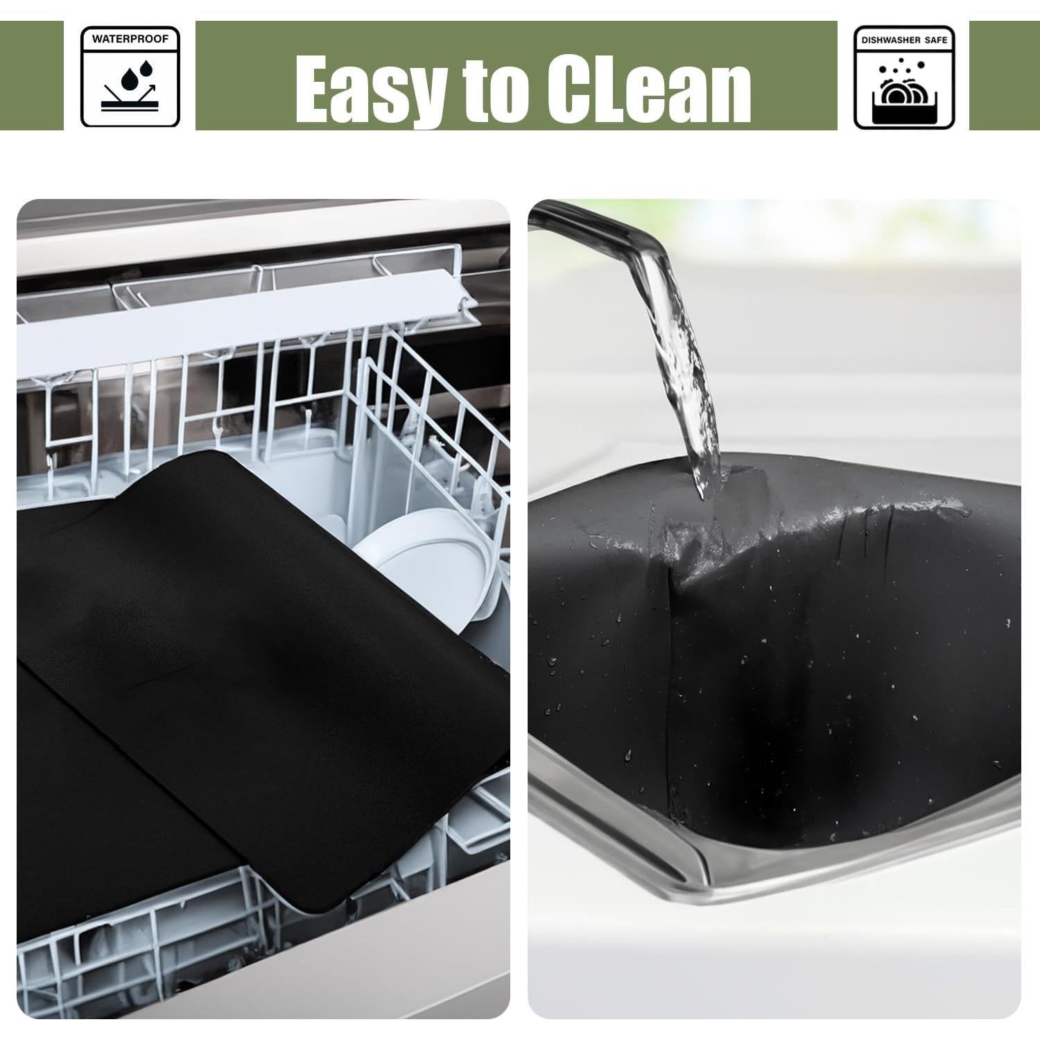 Paquete de 2 Tapetes de Silicona SAMZAREULO 40x30 cm Antideslizantes