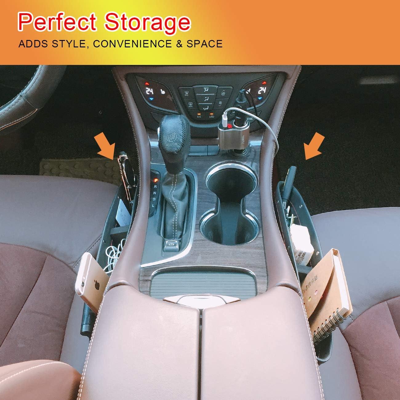 Organizador de Asiento de Coche Coolrunner 2 Piezas Cuero PU Negro