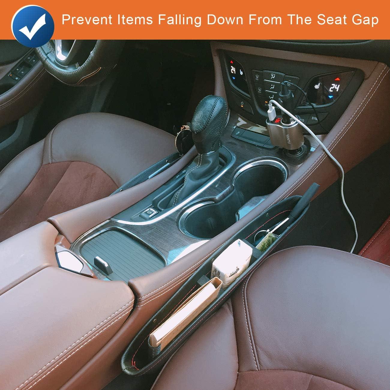 Organizador de Asiento de Coche Coolrunner 2 Piezas Cuero PU Negro