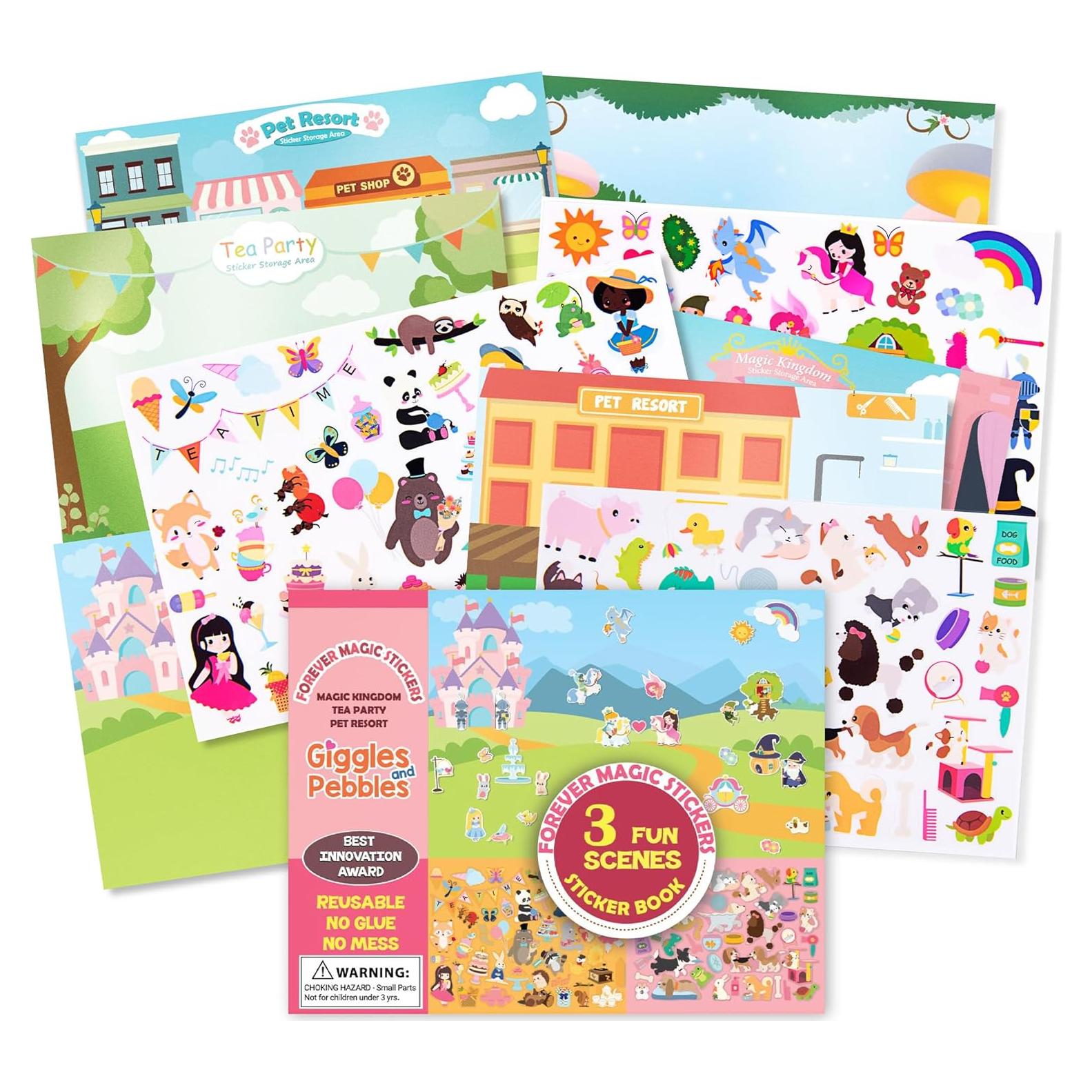 Libro de Pegatinas Educativas Giggles y Pebbles - 170 Piezas