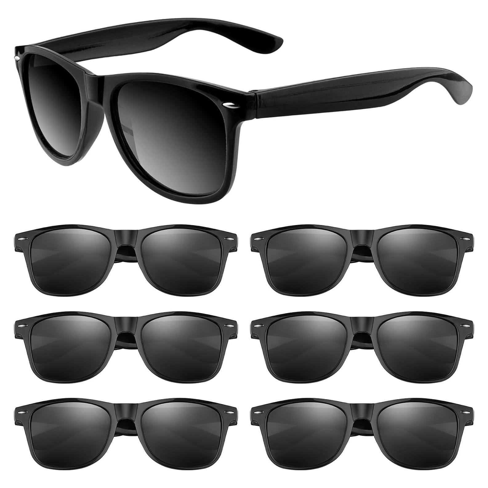 Gafas de sol negras ASTARON - 6 unidades para fiestas y eventos
