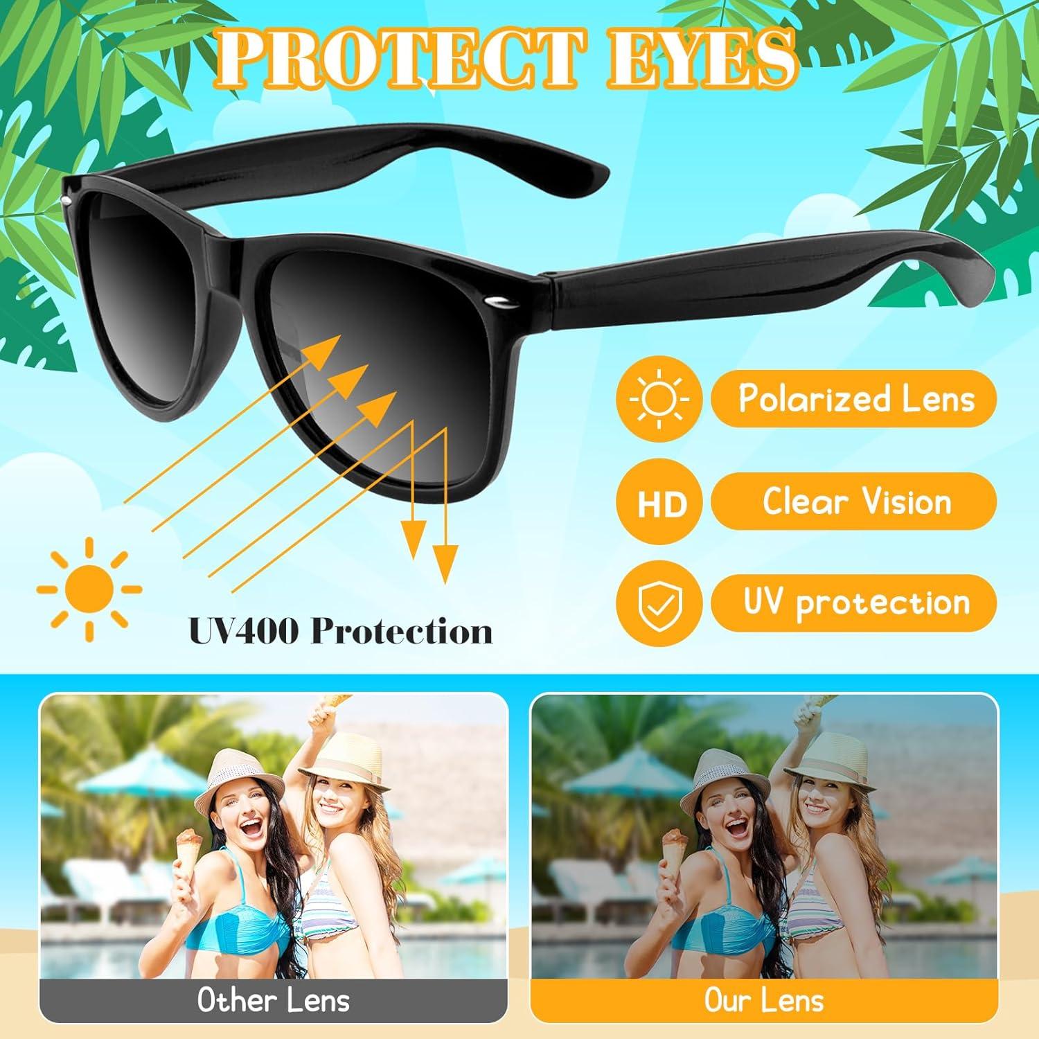 Gafas de sol negras ASTARON - 6 unidades para fiestas y eventos