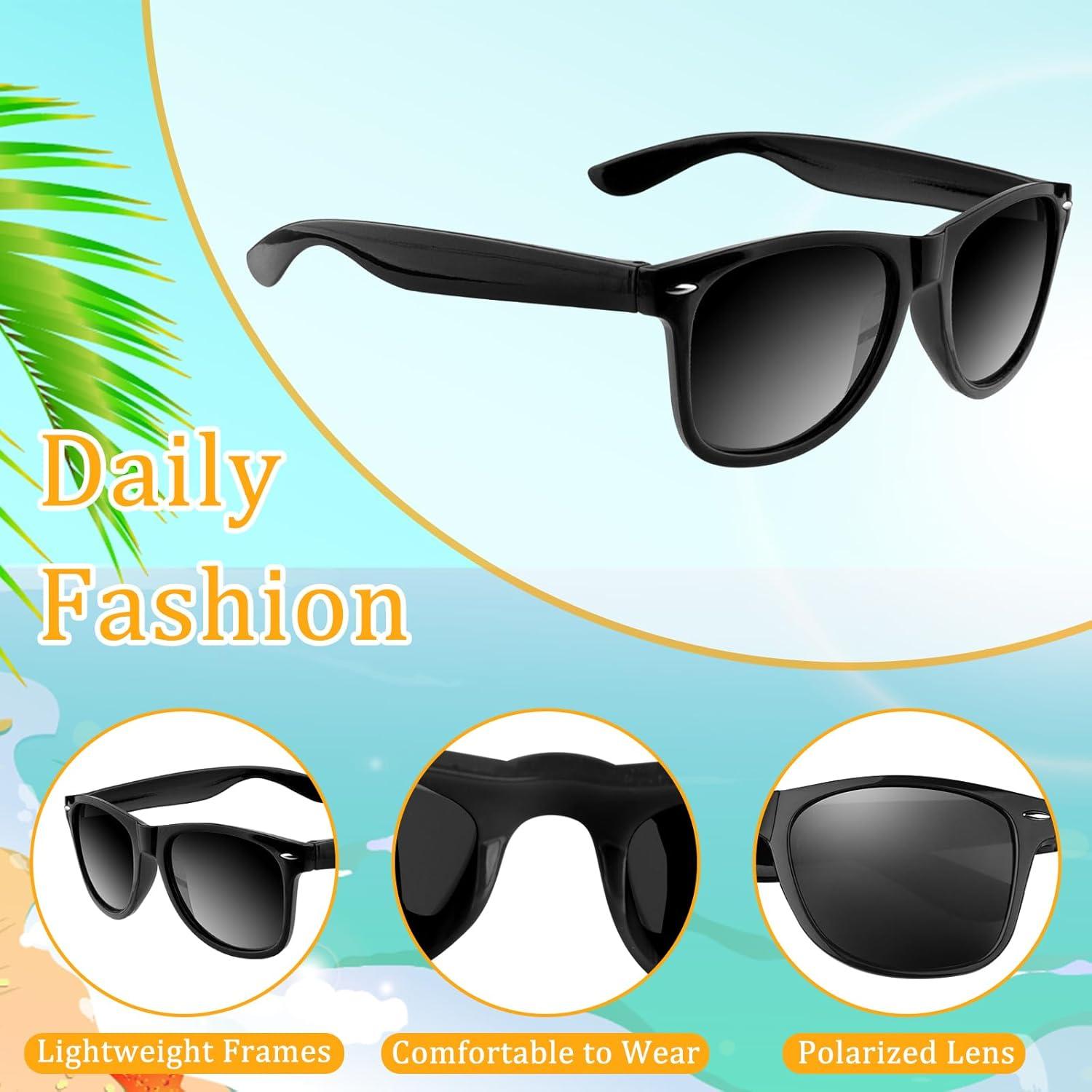Gafas de sol negras ASTARON - 6 unidades para fiestas y eventos