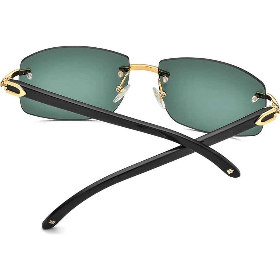 Gafas de Sol Hepidem Cuerno de Búfalo Real Unisex Marco Negro