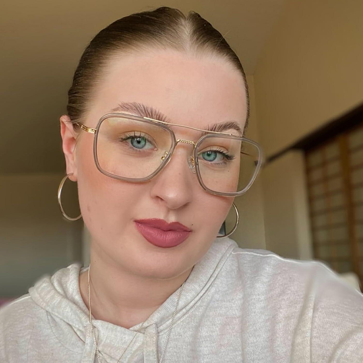 Gafas de lectura Zeelool Aviador con bloqueo luz azul 0.5x