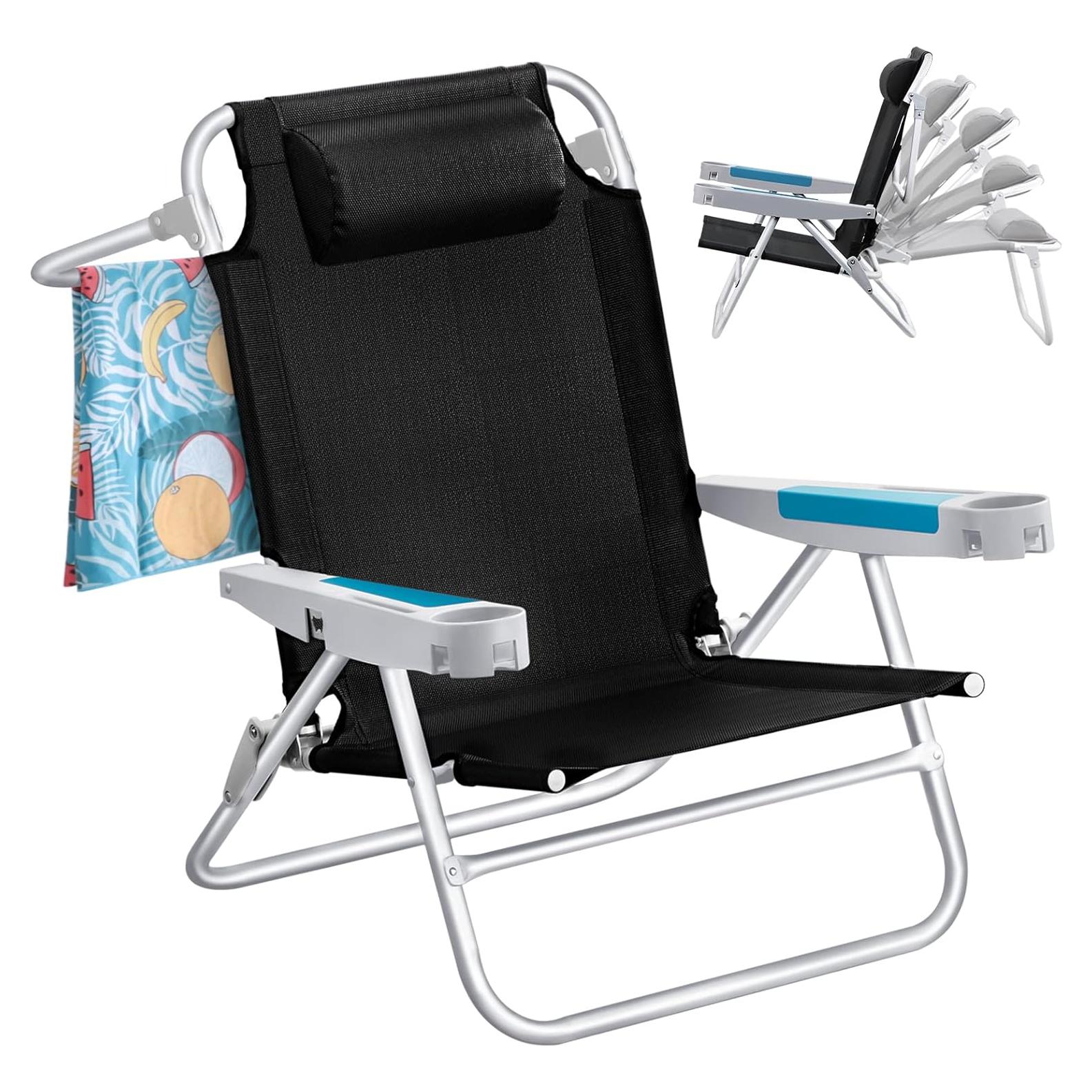 Silla de Playa Plegable ICECO con 5 Posiciones y Portavasos