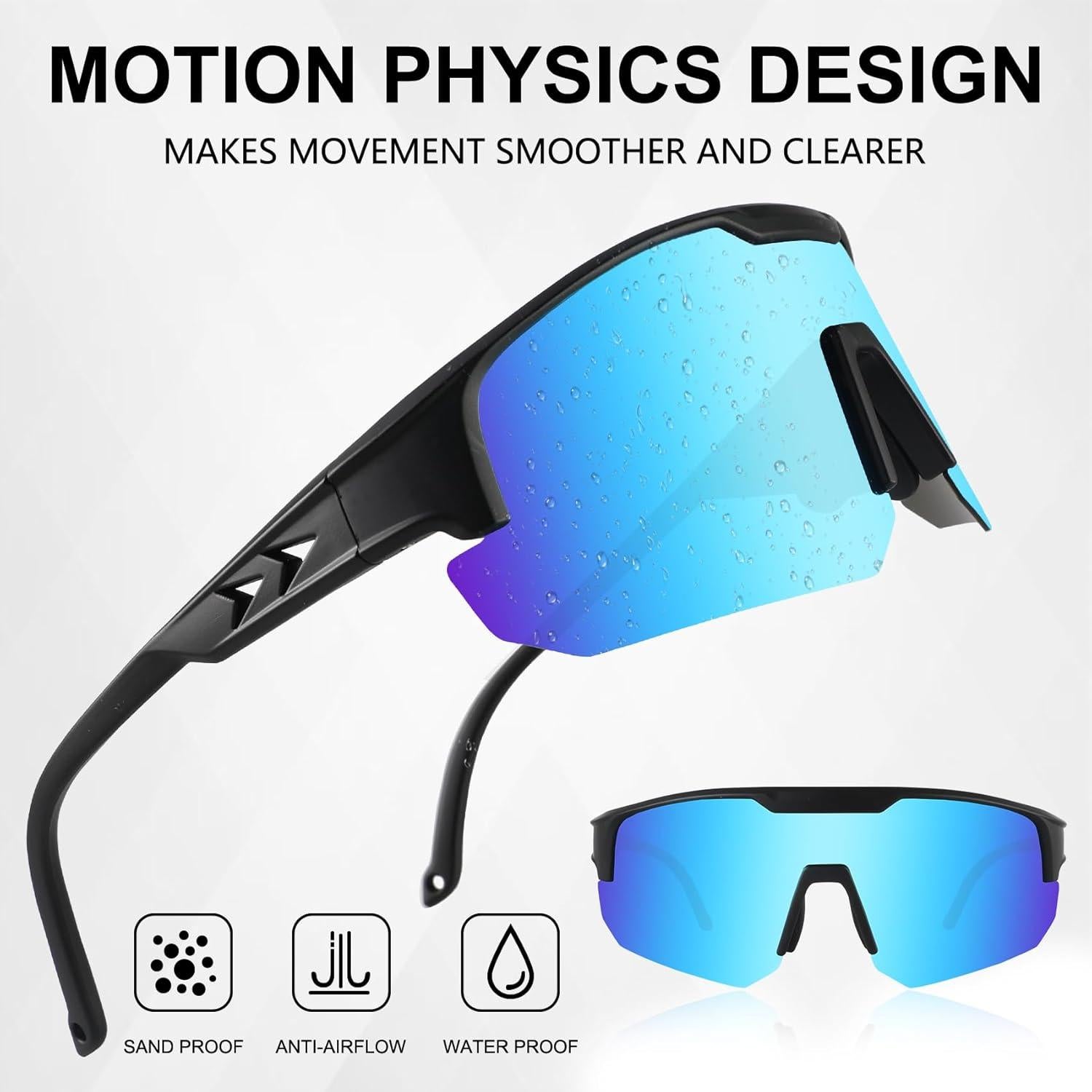 Gafas de sol deportivas OULAIQI UV400 polarizadas unisex