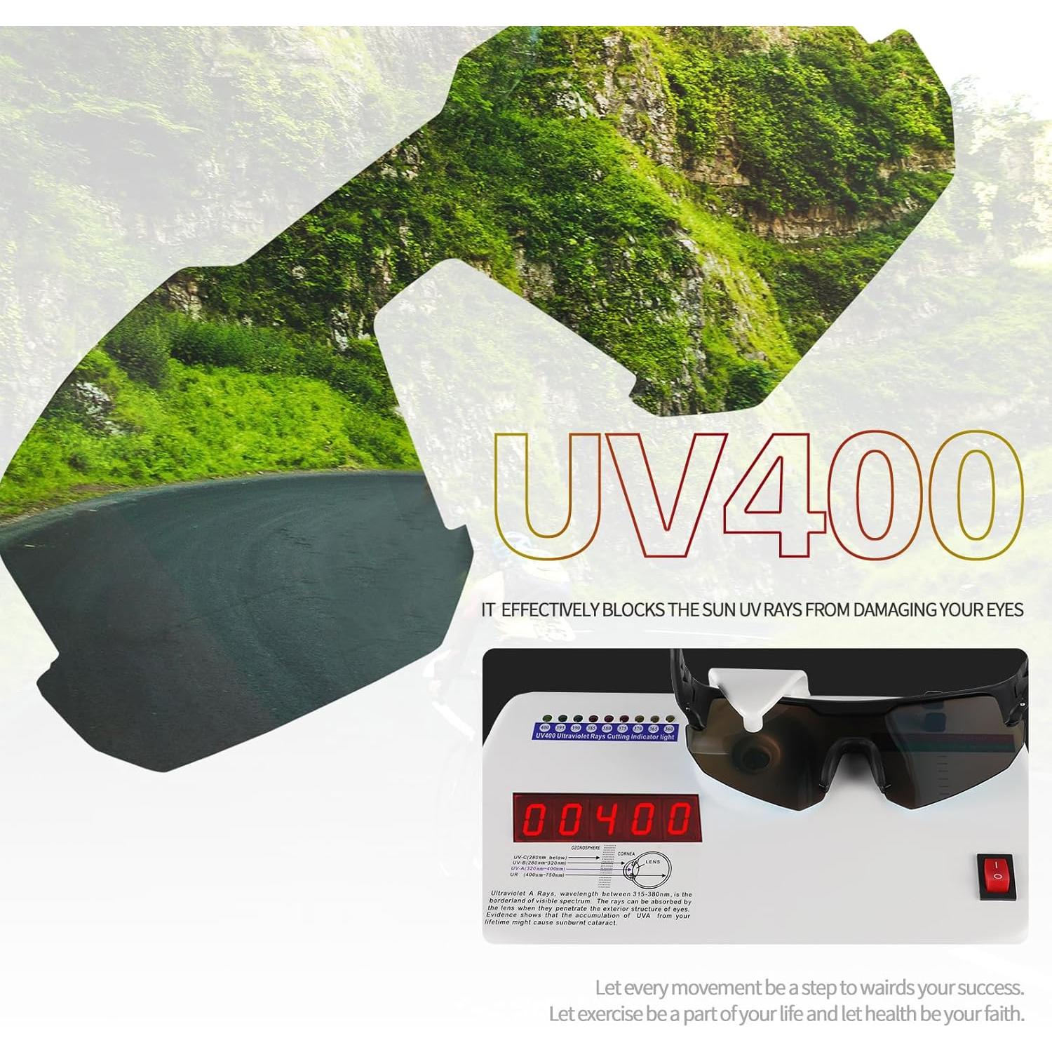 Gafas de sol deportivas OULAIQI UV400 polarizadas unisex