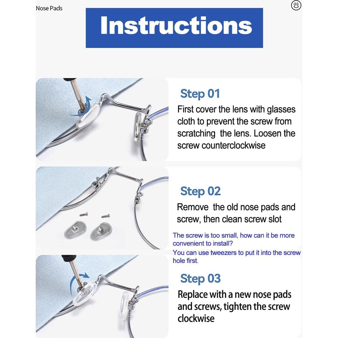 Kit de Almohadillas de Nariz para Gafas Omnful - 10 Pares Silicona