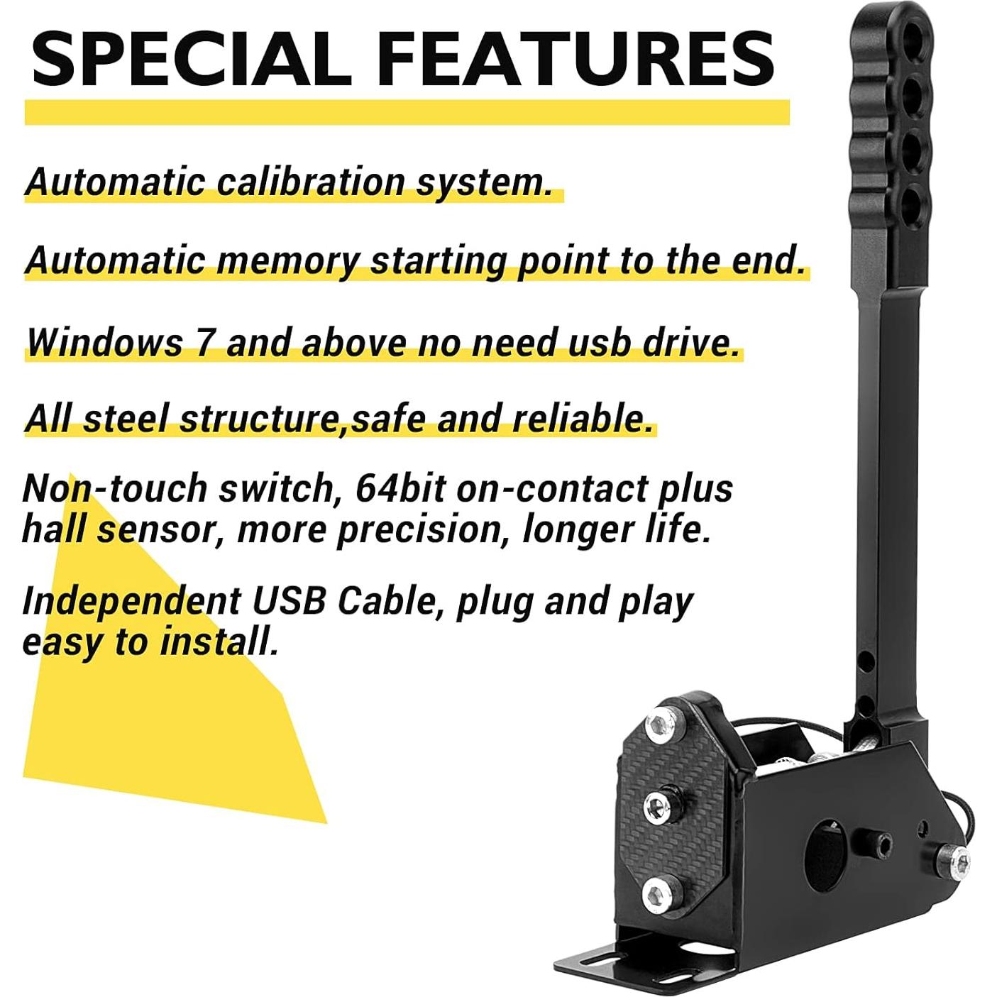 Freno de Mano USB Aikeec para Simuladores de Carreras PC