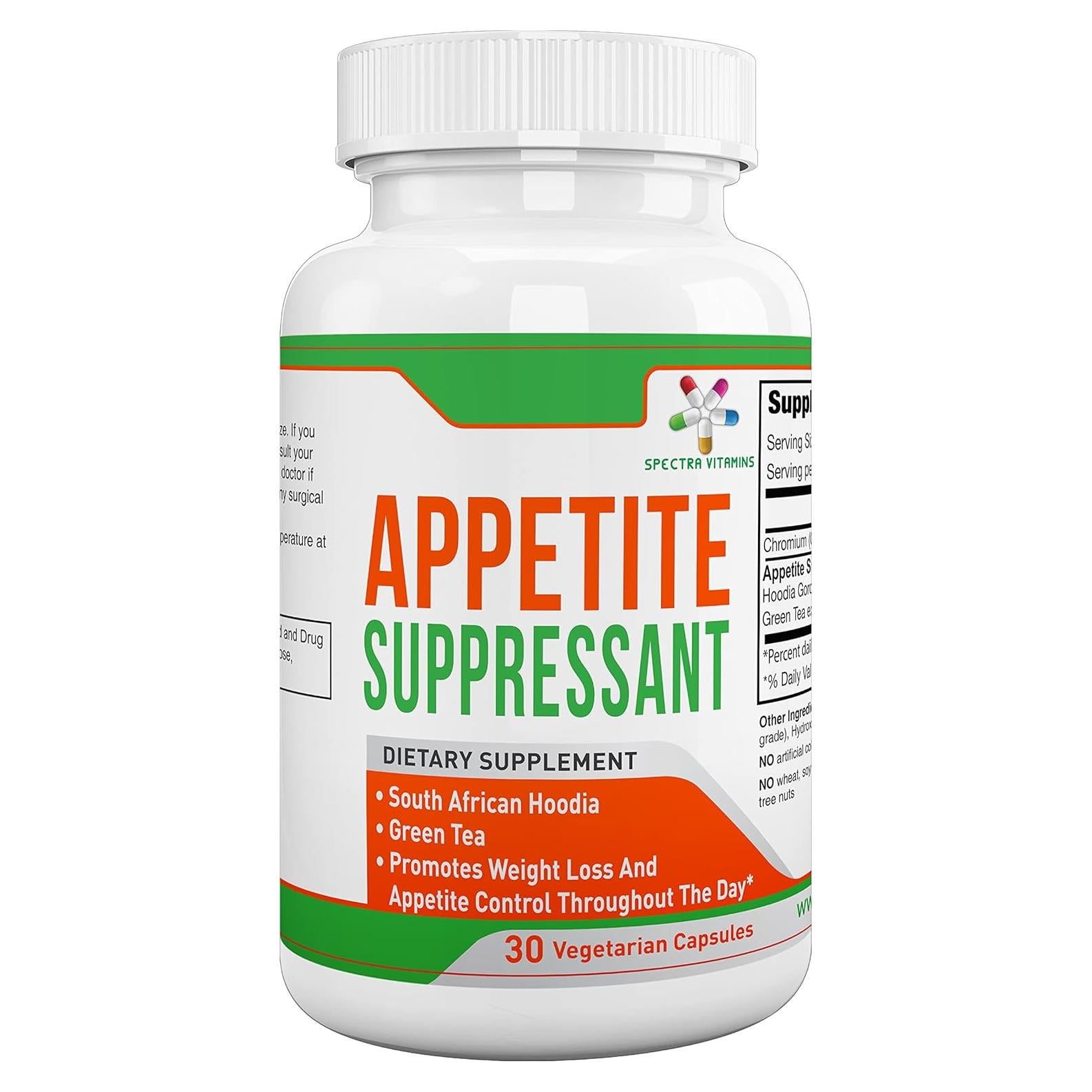 Supresor de Apetito 30 Cápsulas Spectra Vitamins - Hoodia y Té Verde