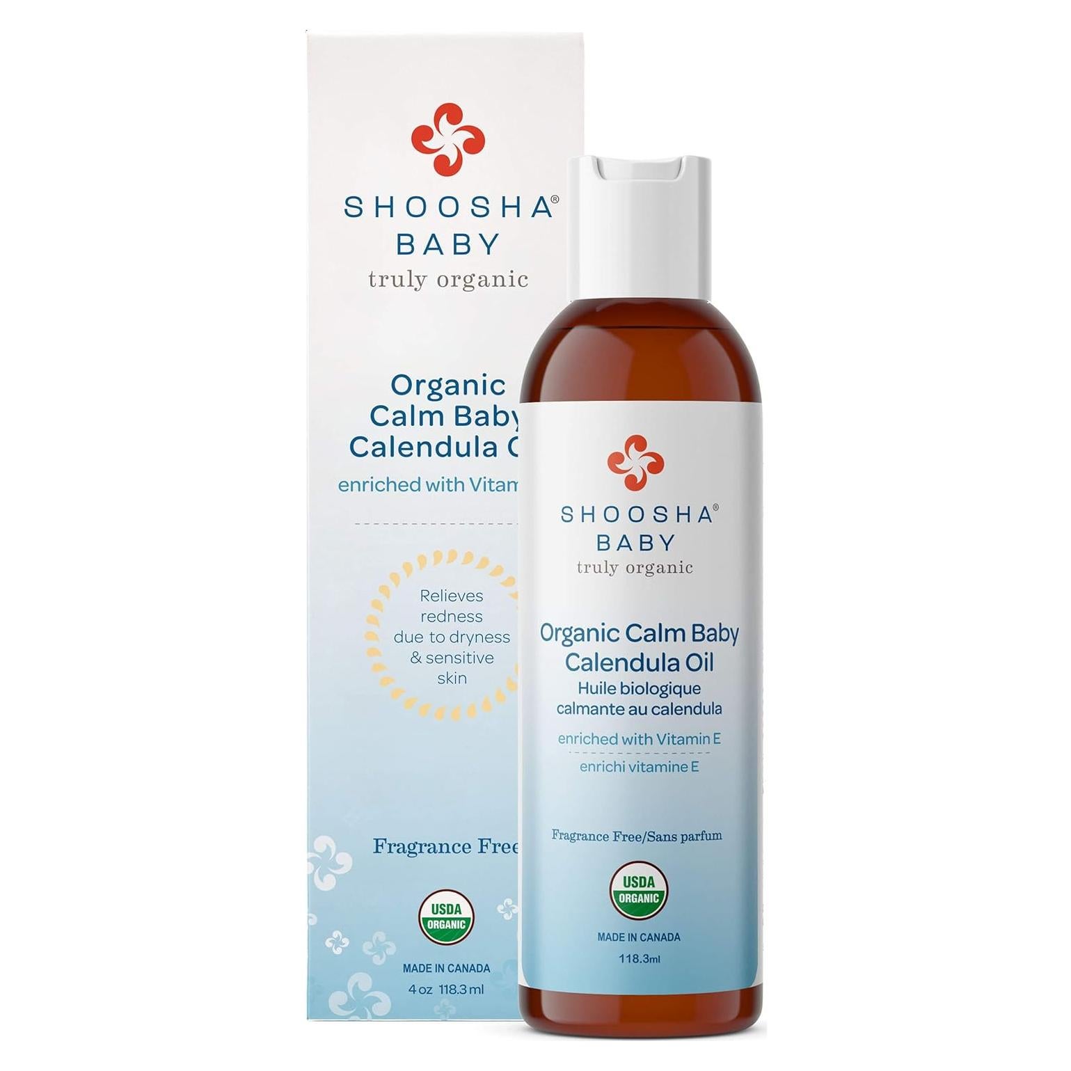 Aceite de Caléndula Orgánico Shoosha 118 ml Hipoalergénico
