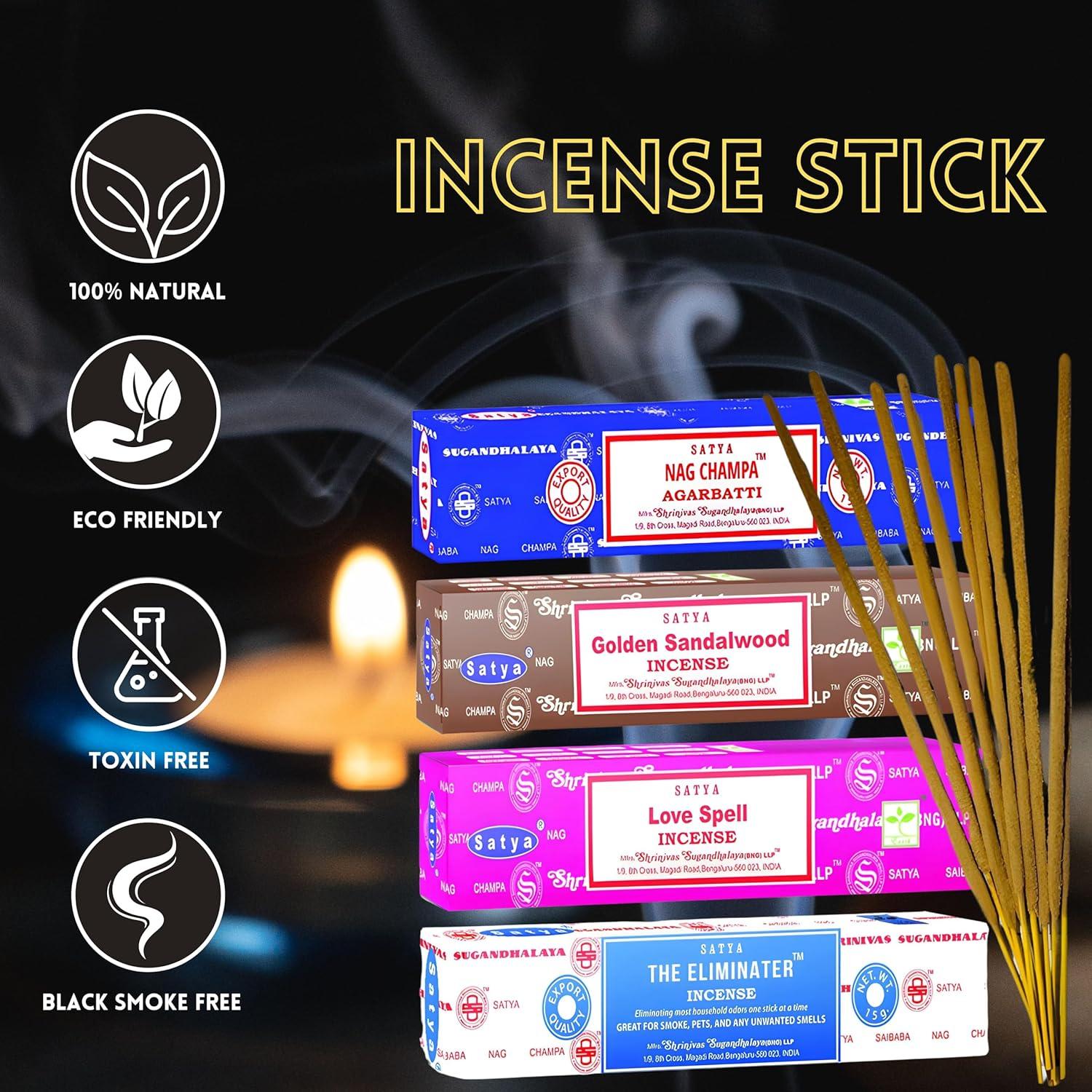 Varitas de Incienso Alaysom Salvia Blanca - Paquete de 4 Aromas