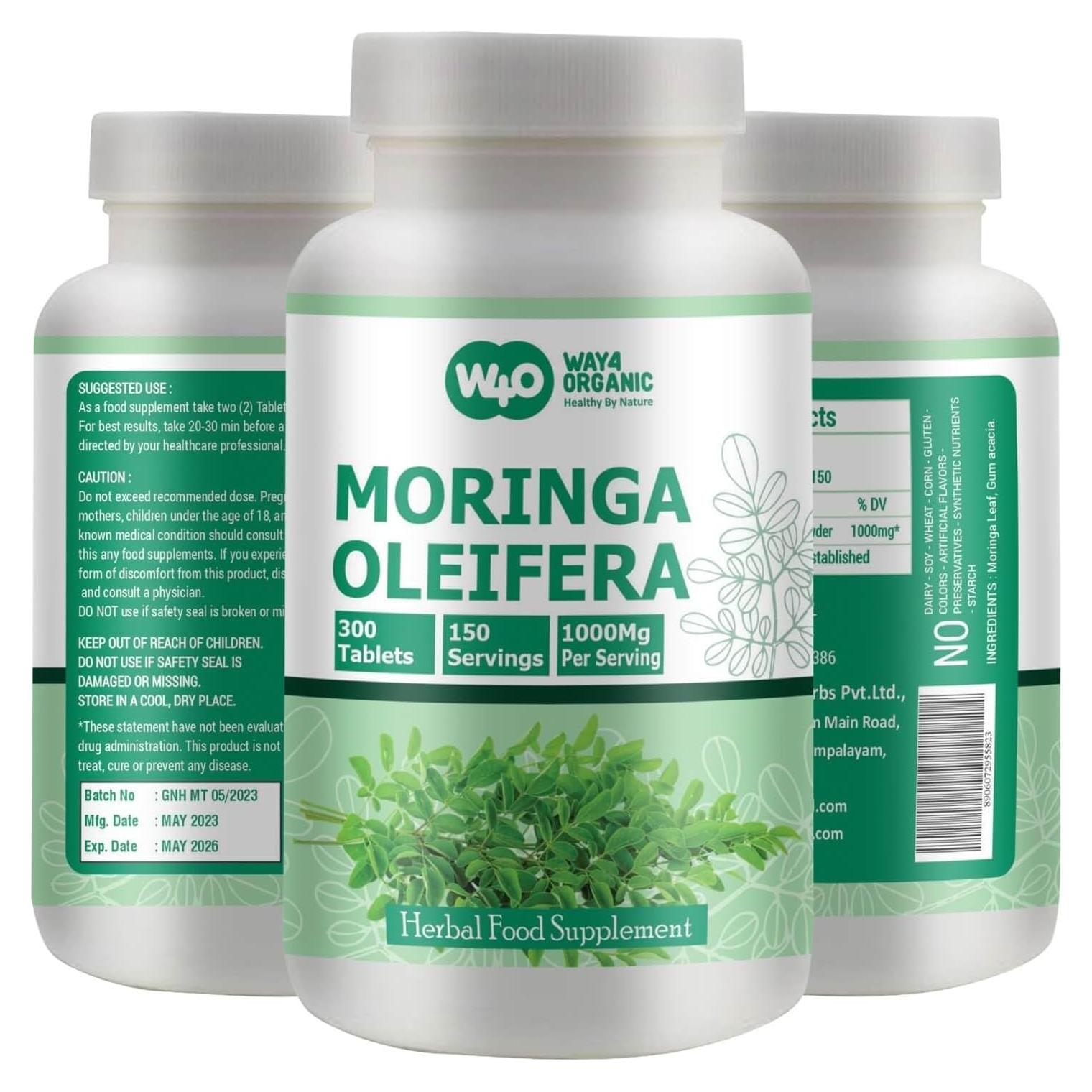 Cápsulas de Moringa Genius Nature Herbs - 300 tabletas 1000 mg