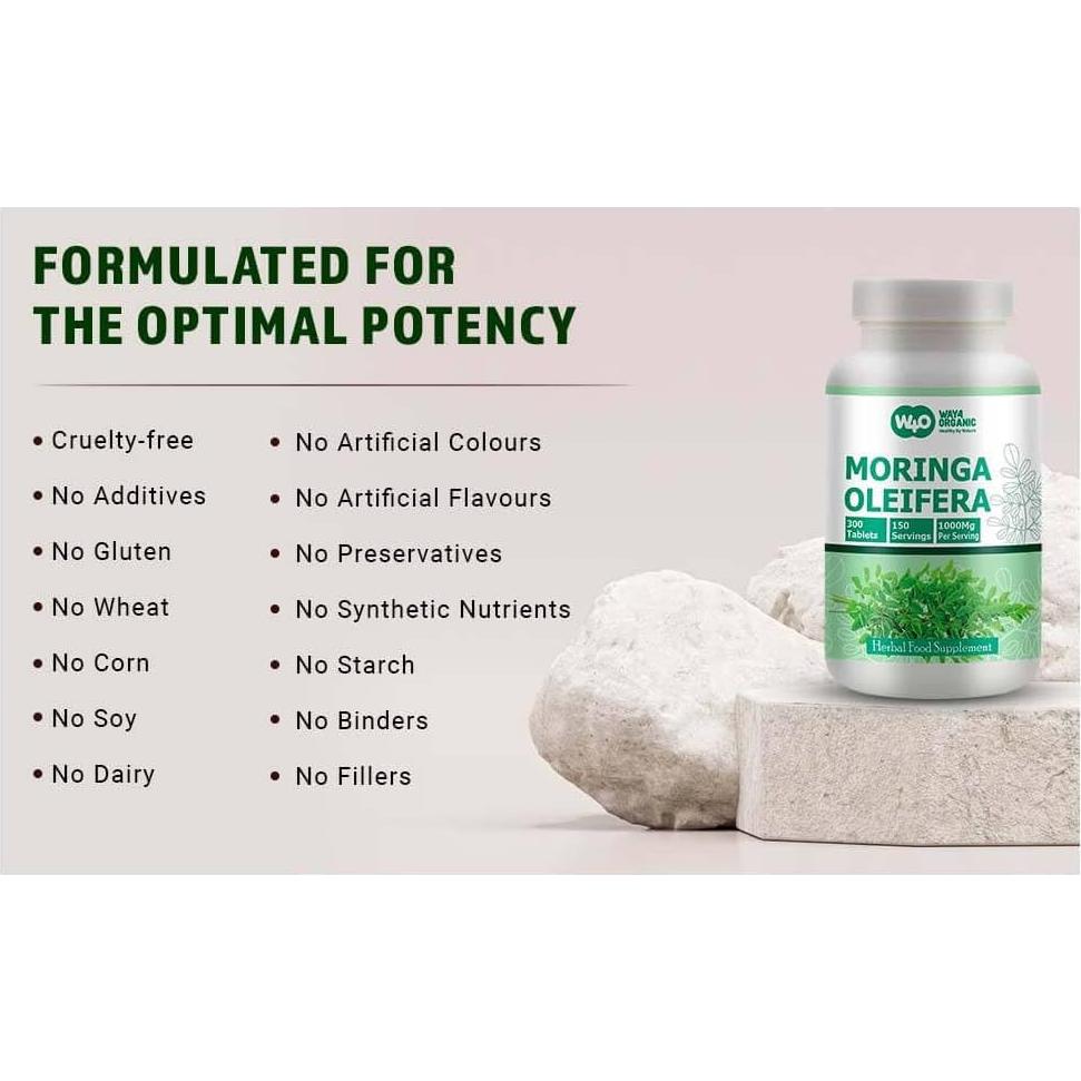 Cápsulas de Moringa Genius Nature Herbs - 300 tabletas 1000 mg