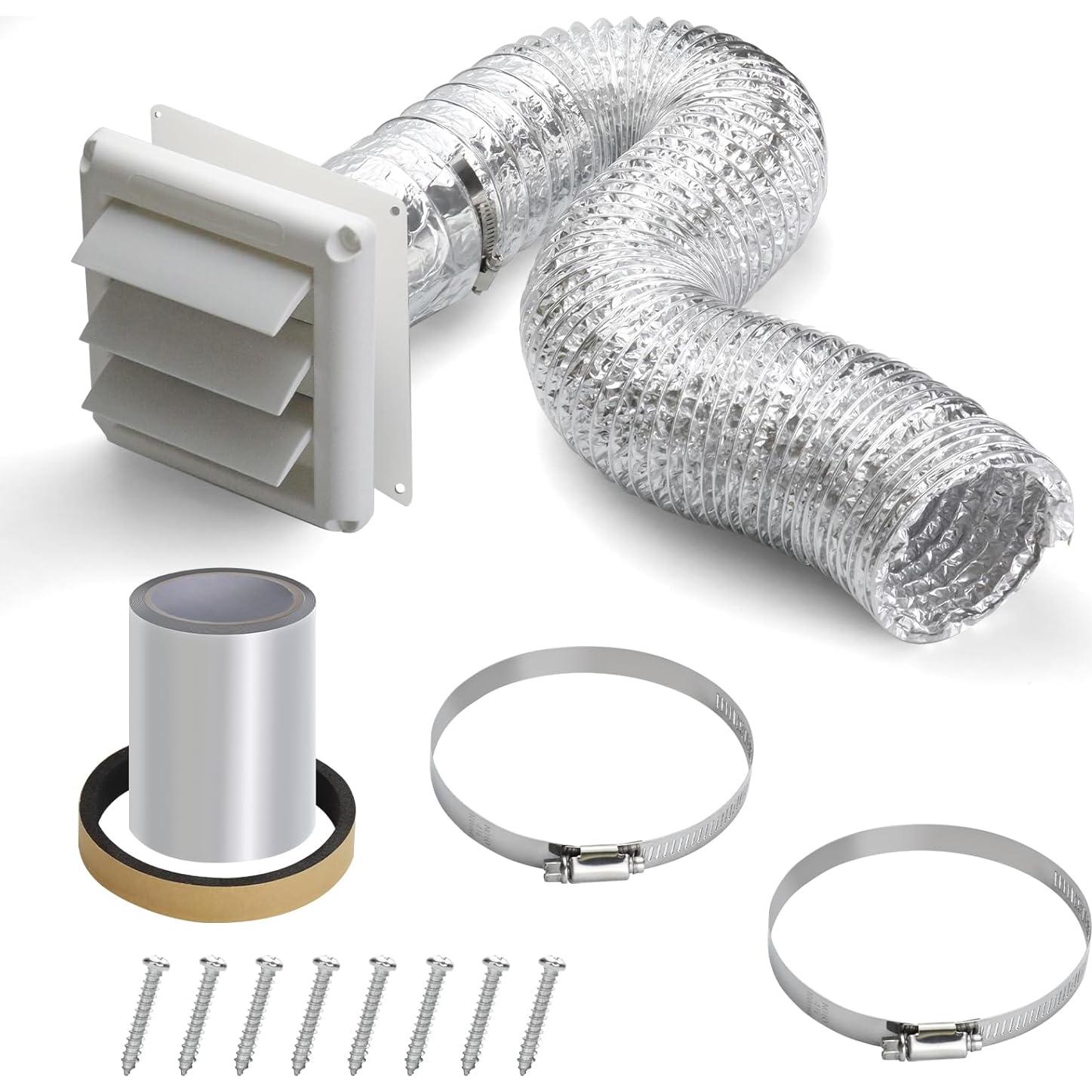 Kit de Ventilación para Secadora 3" JIANBENKJ Blanco