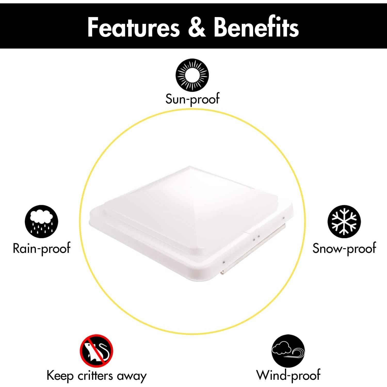 Cubierta de Ventilación para RV ONLTCO Universal 1-Pieza