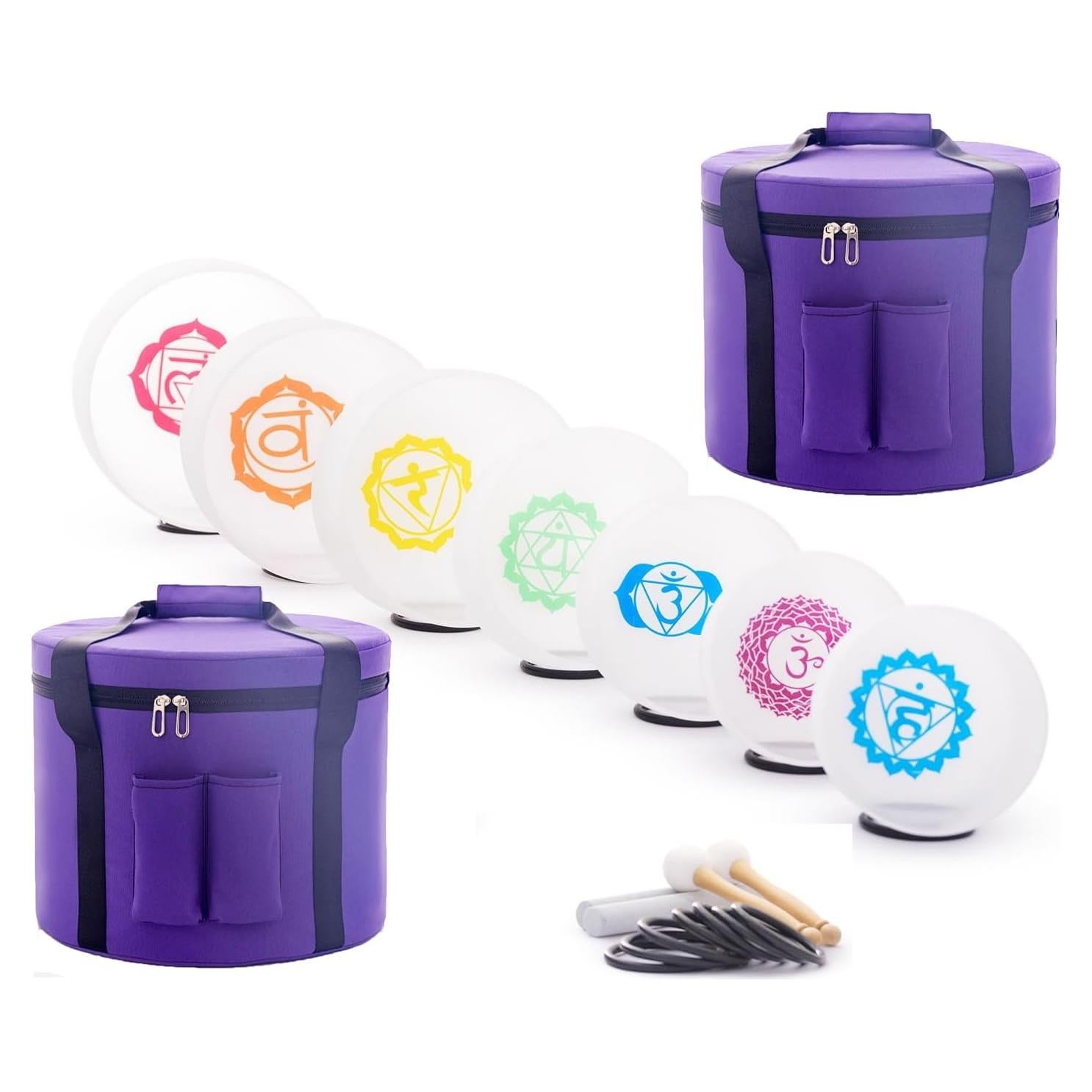 Juego de Cuencos Cantores de Cristal Hye-eun 7 Chakras 18-30 cm