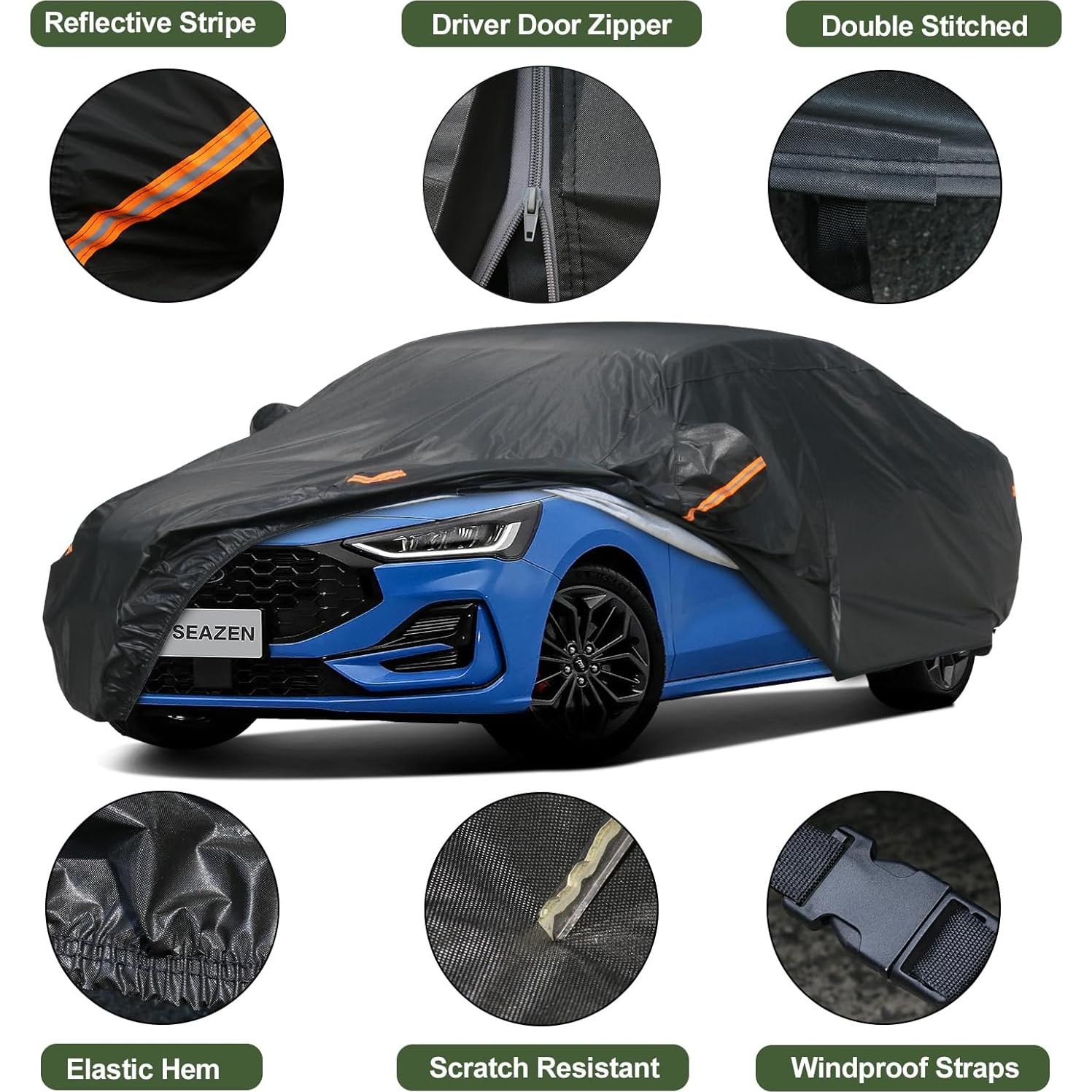 Funda para Coche SEAZEN 7 Capas Impermeable hasta 508 cm
