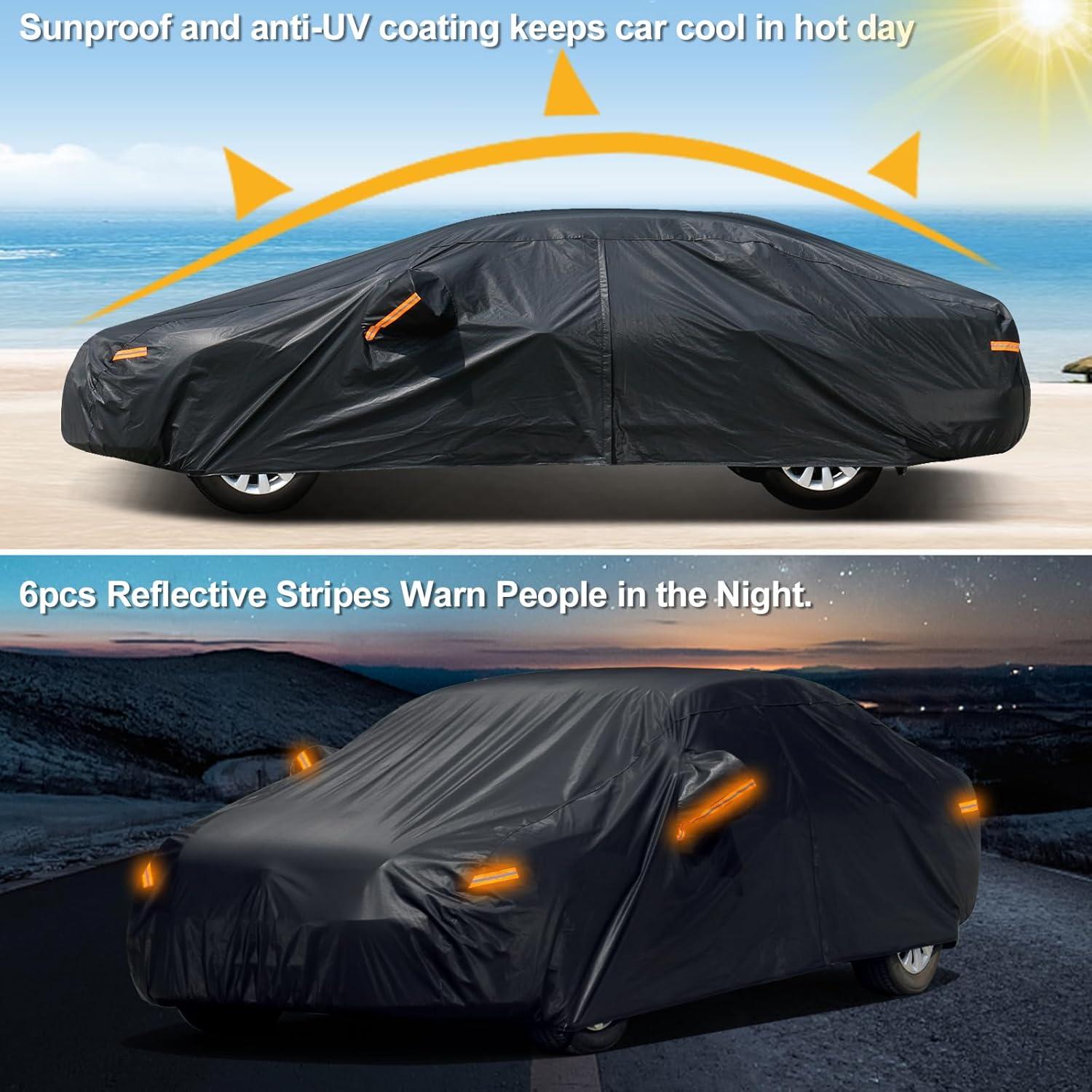 Funda para Coche SEAZEN 7 Capas Impermeable hasta 508 cm