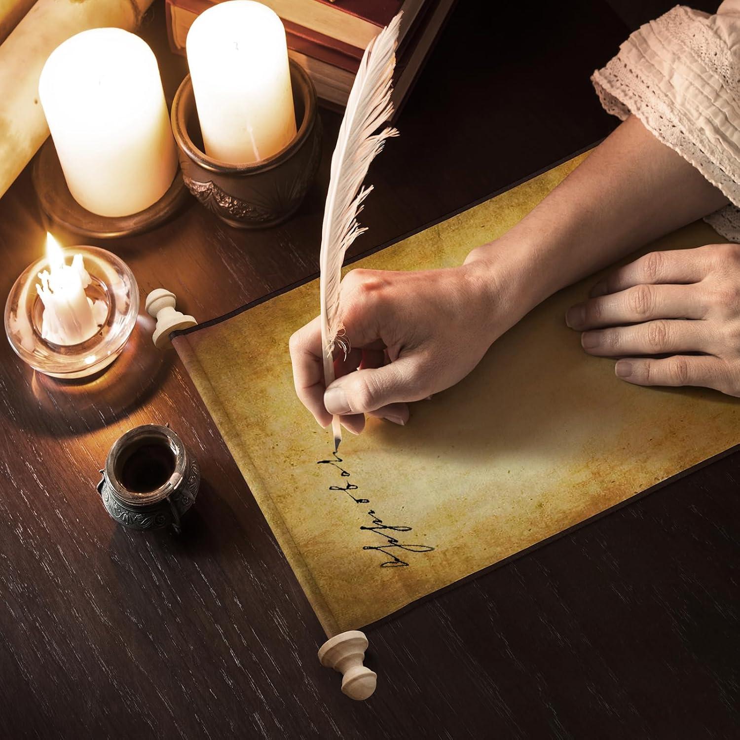 2 PCS Papel de Pergamino Blanco Makevivi 24.1x80 cm Vintage